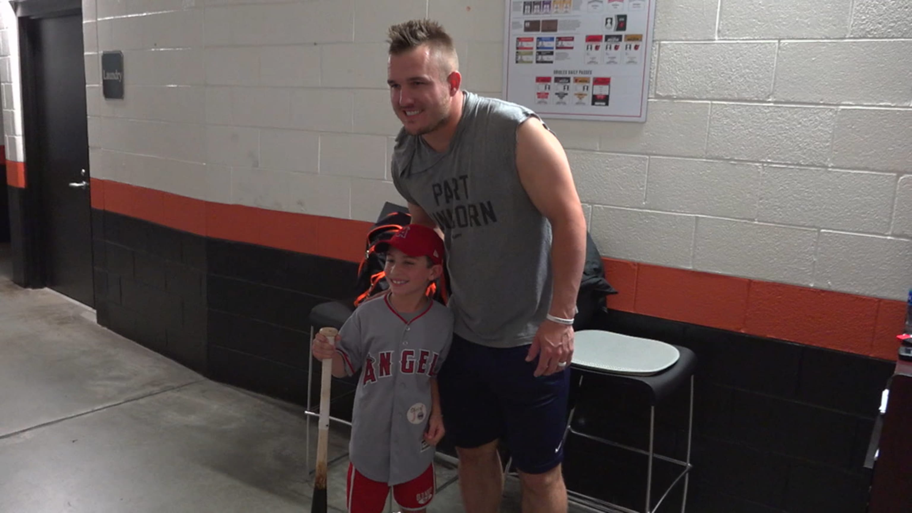 Trout and young fan in Baltimore have close connection