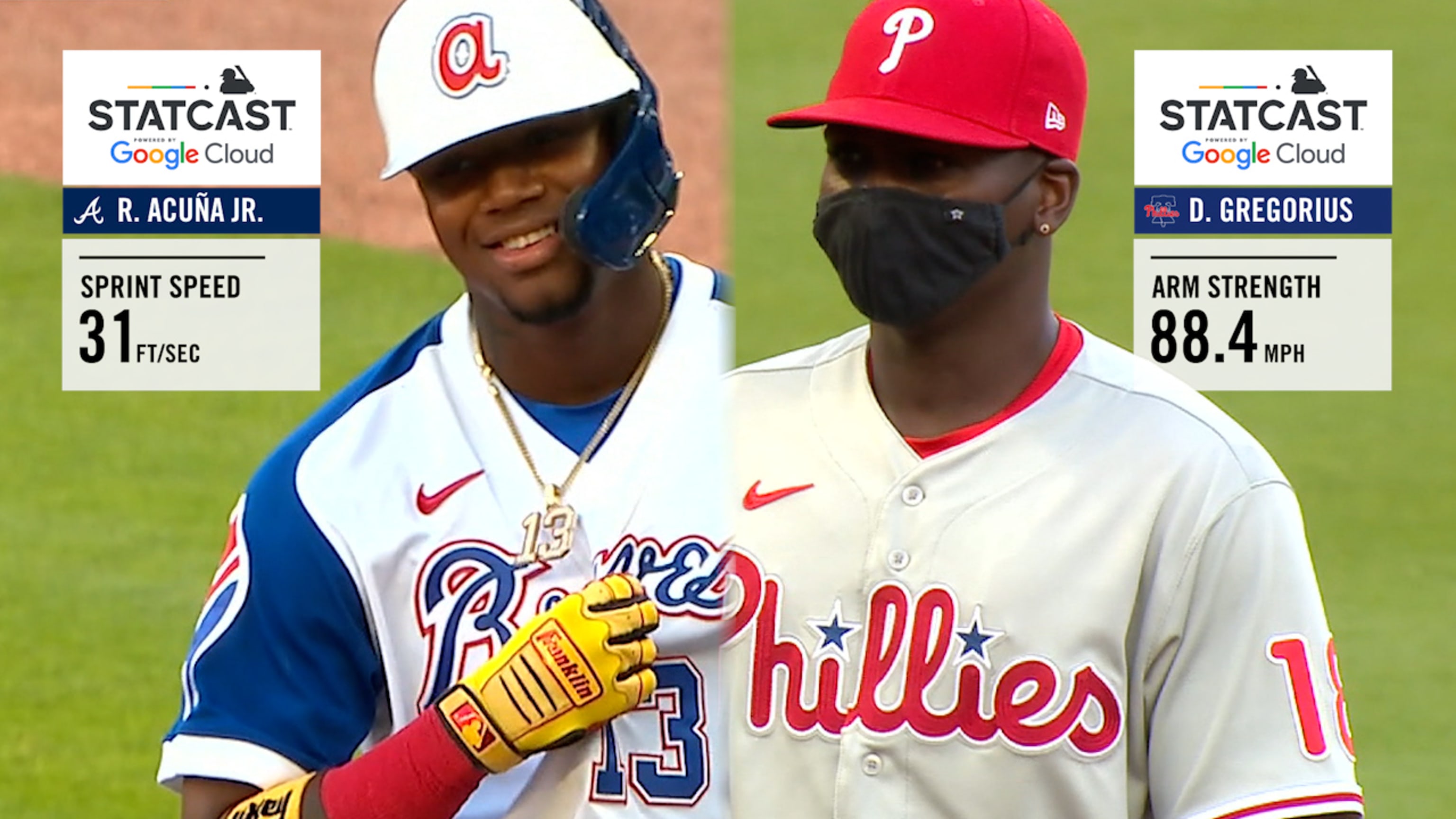 Ronald Acuna Jr. vs Jazz Chisholm. Who has better drip💧 #drip #baseball 