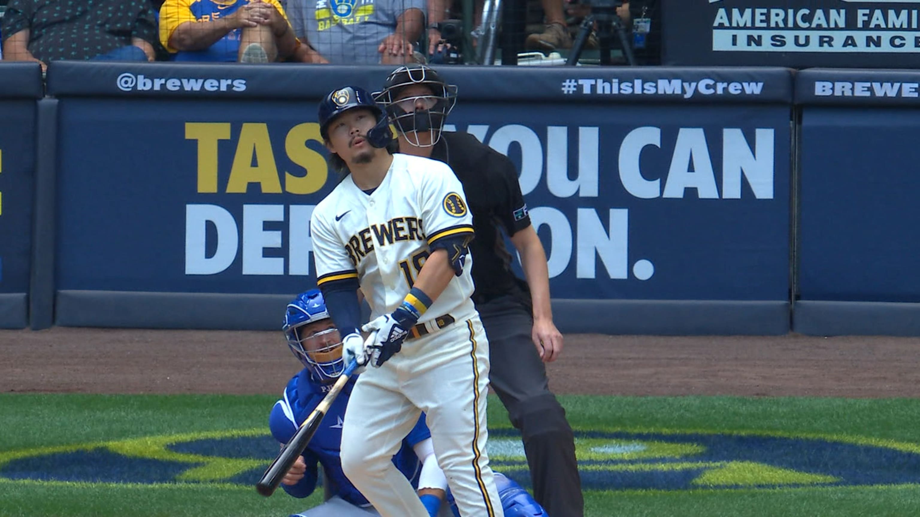 Watch: Keston Hiura hits walk-off home run day he is recalled from minors