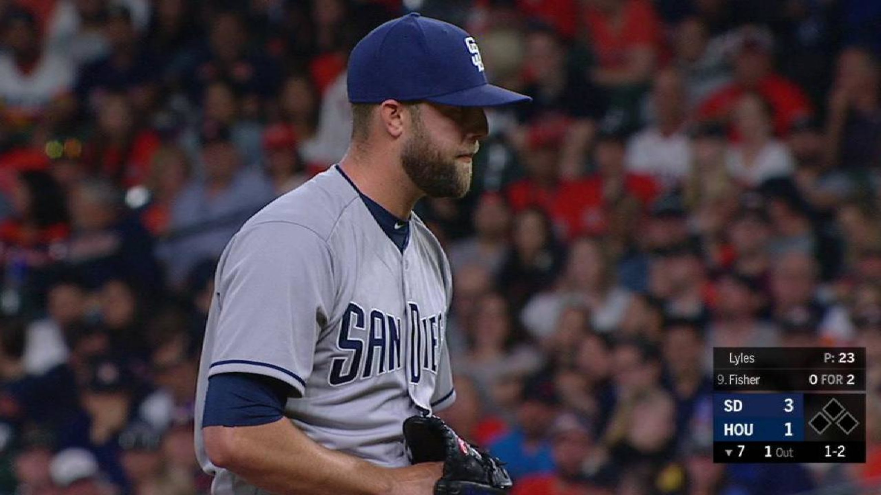 Lyles strikes out Fisher