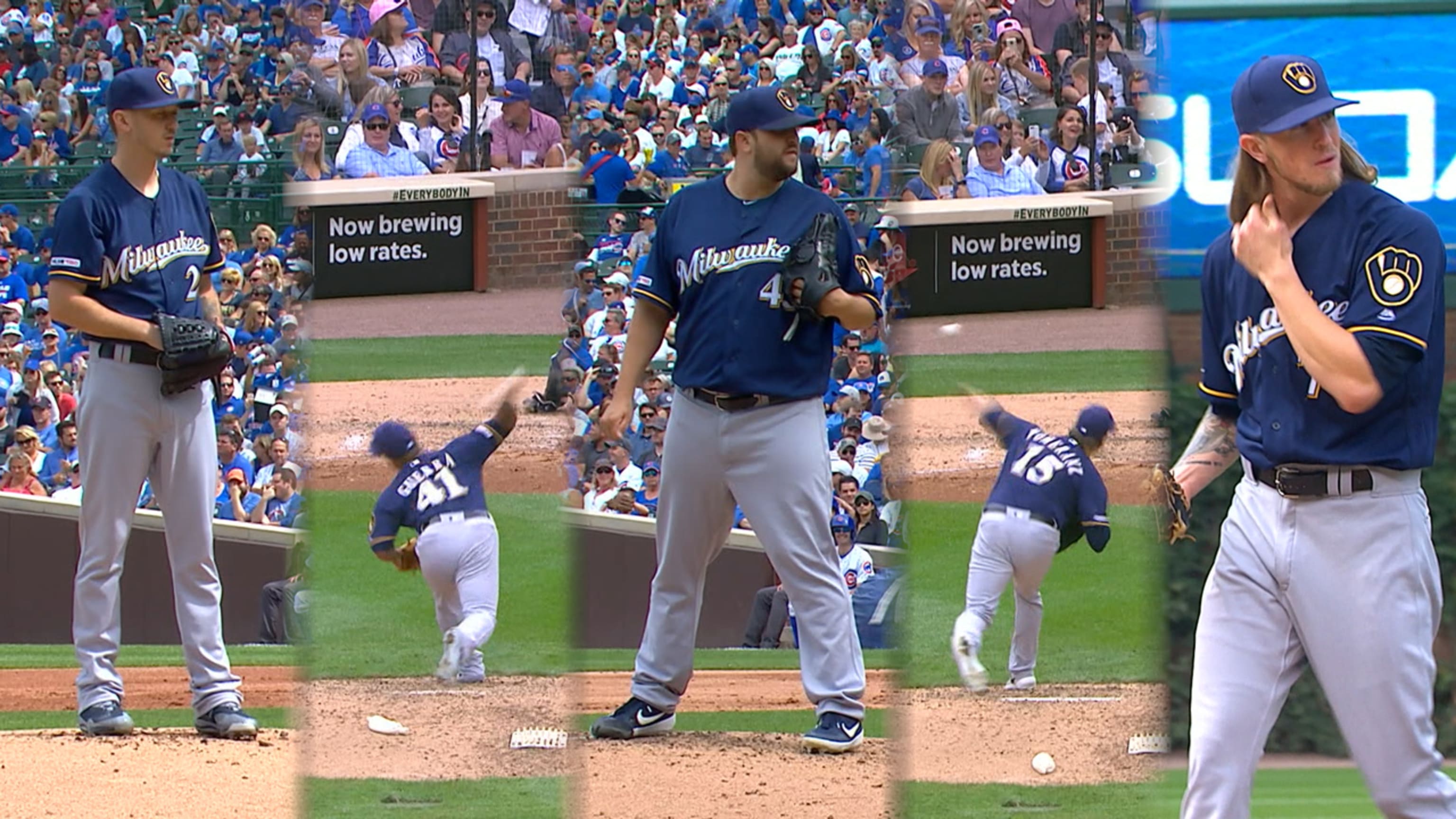 Brewers Shut Out Cubs In Middle Game At Wrigley