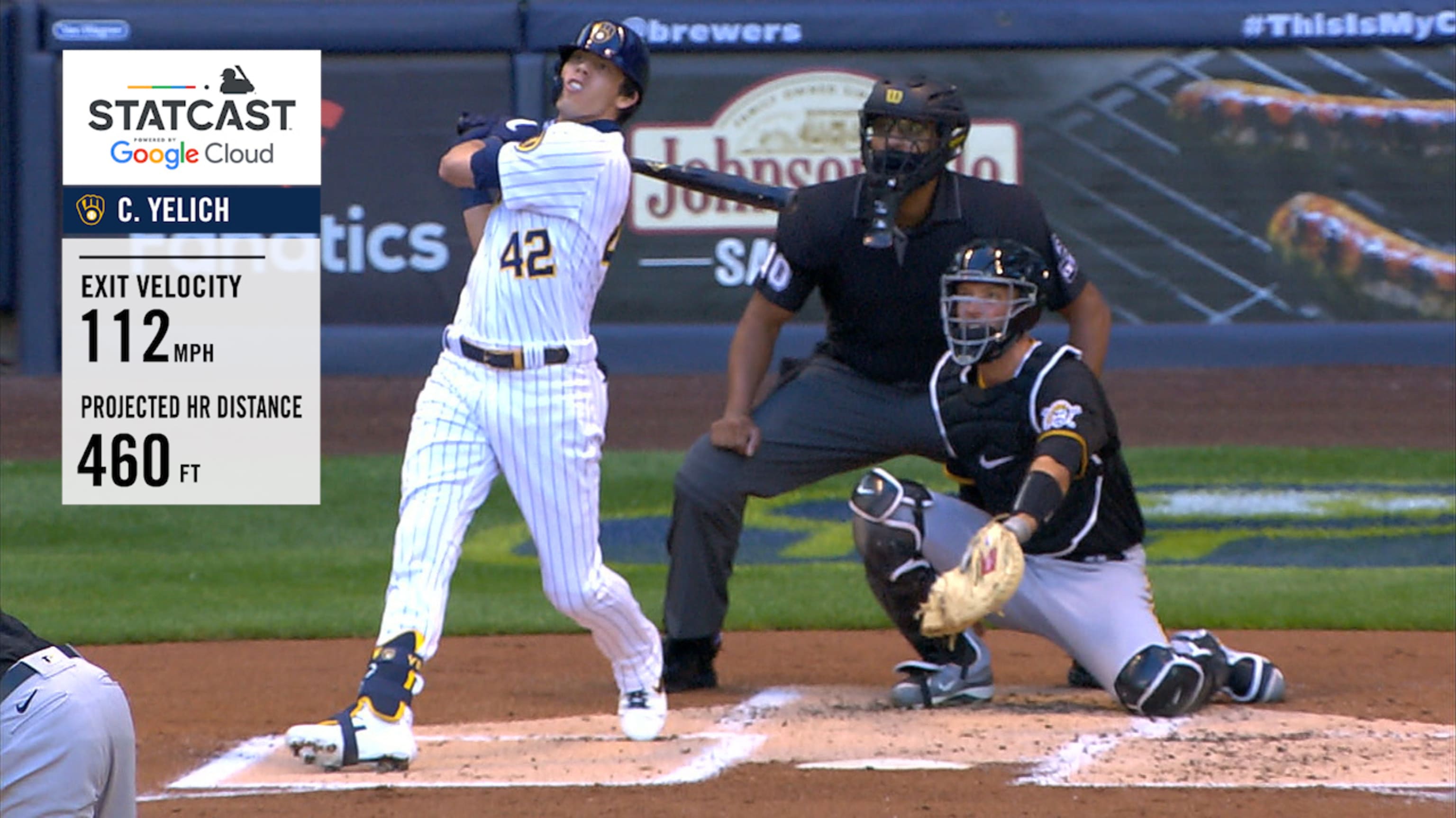 Yelich batea HR de 460 pies