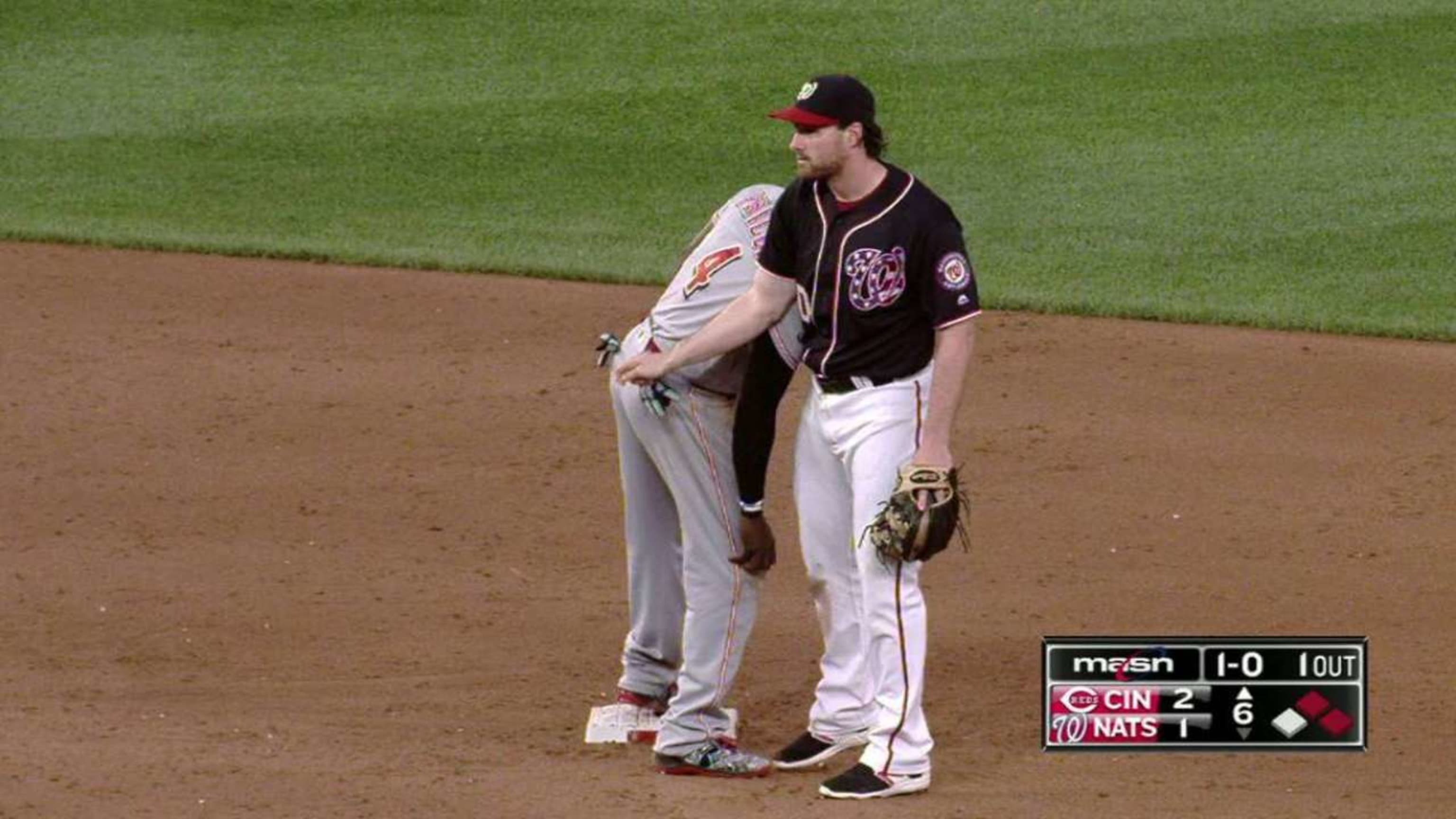 Daniel Murphy collected his toll at second base in the form of