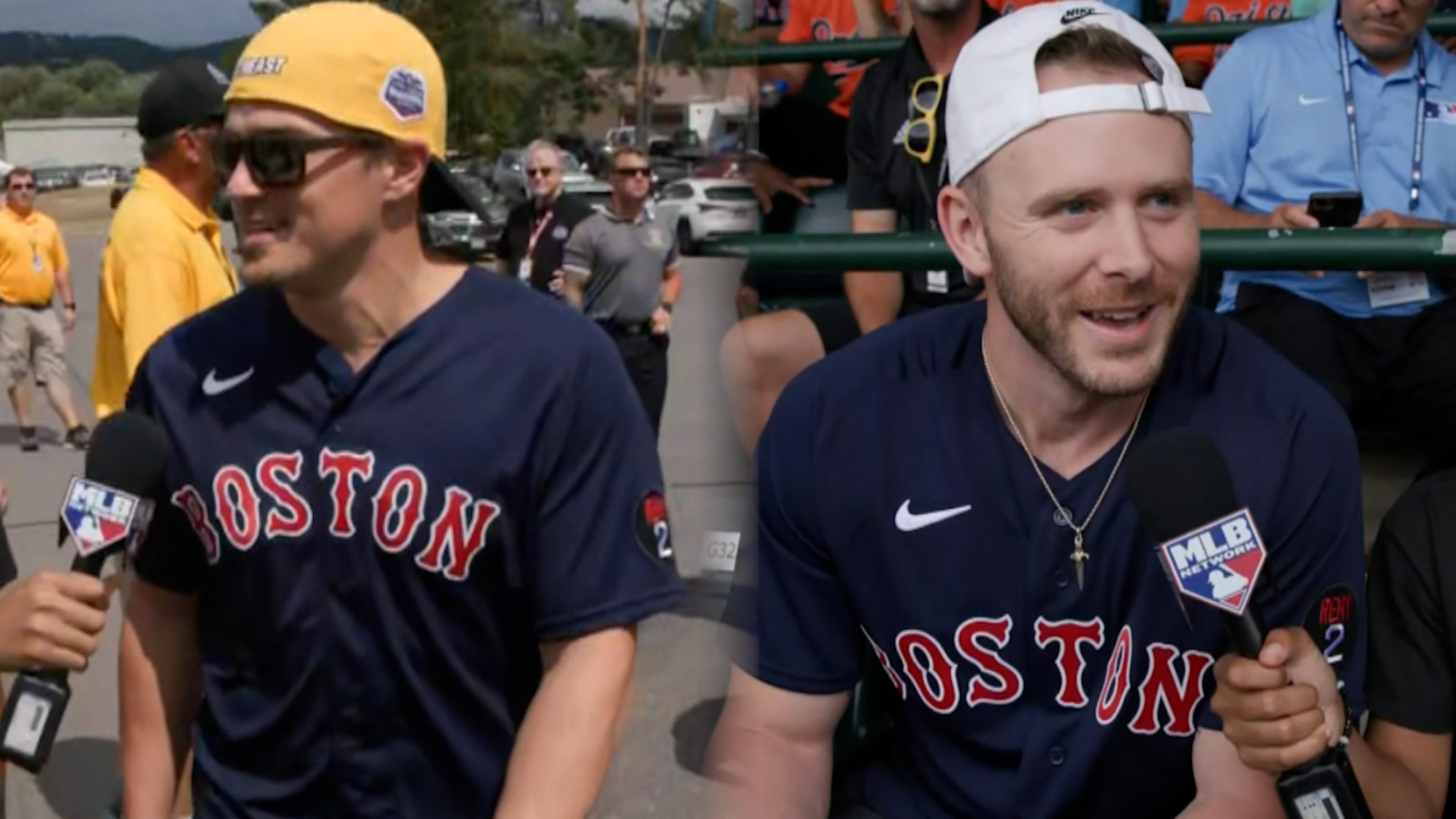 Red Sox enjoy sliding, meeting youth players at Little League Classic