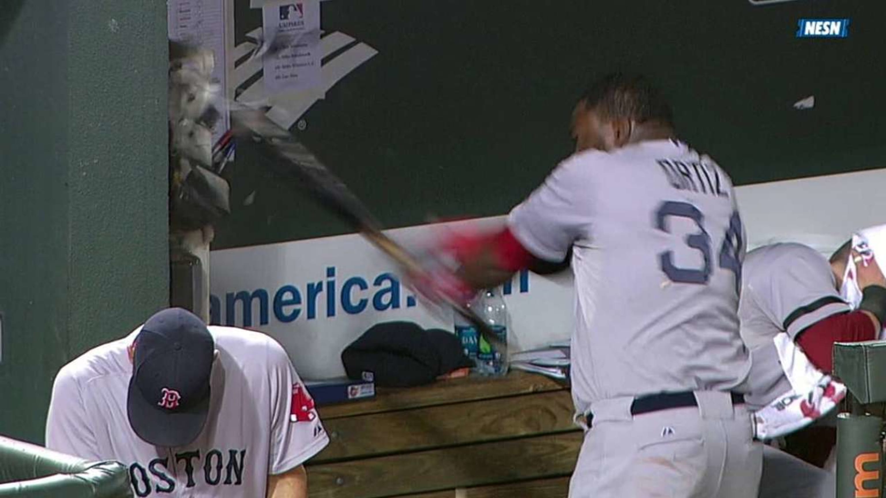 Ortiz smashes phone, gets tossed