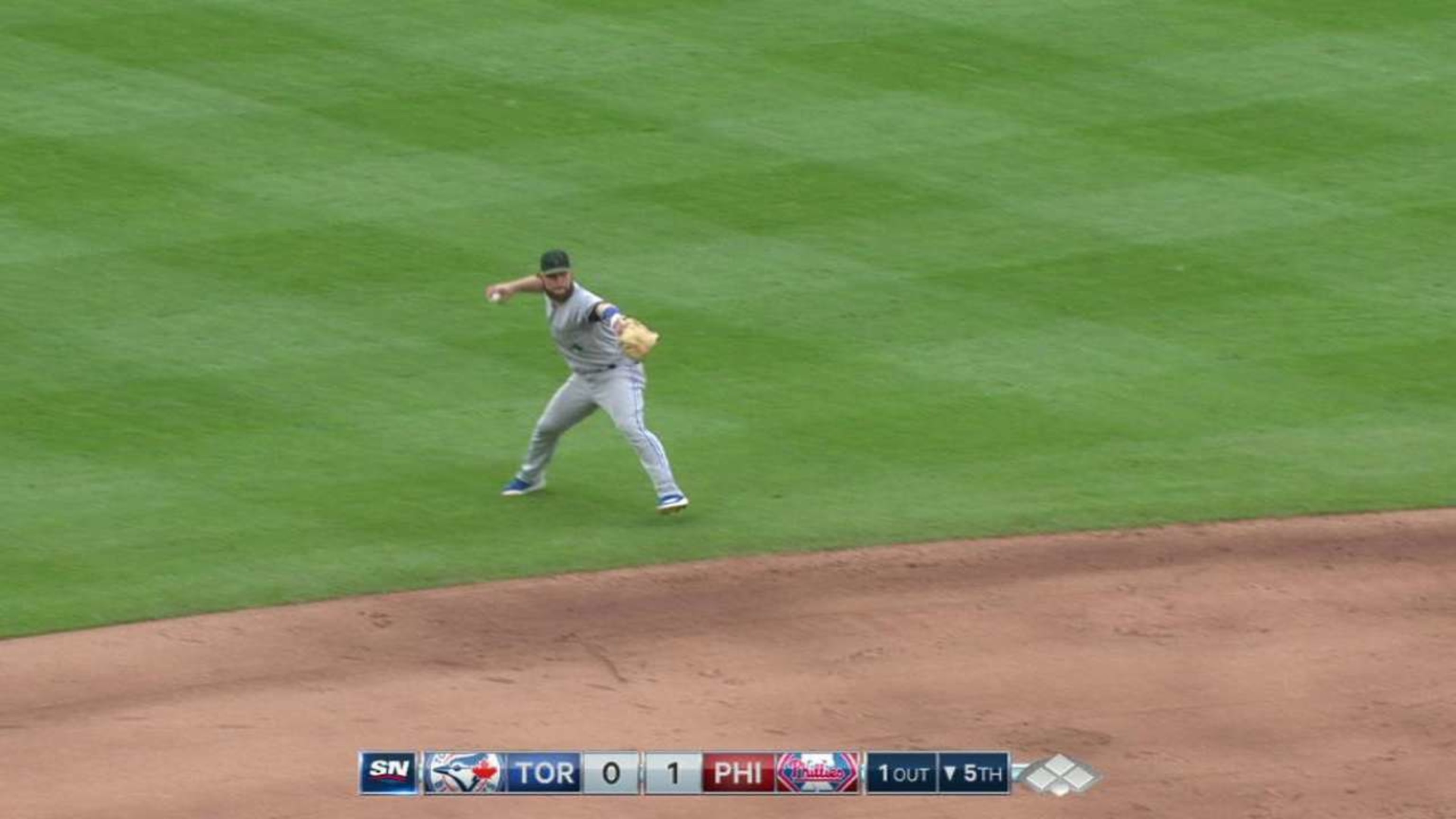 Russell Martin made an appearance at shortstop for the first time in his  13-plus year career