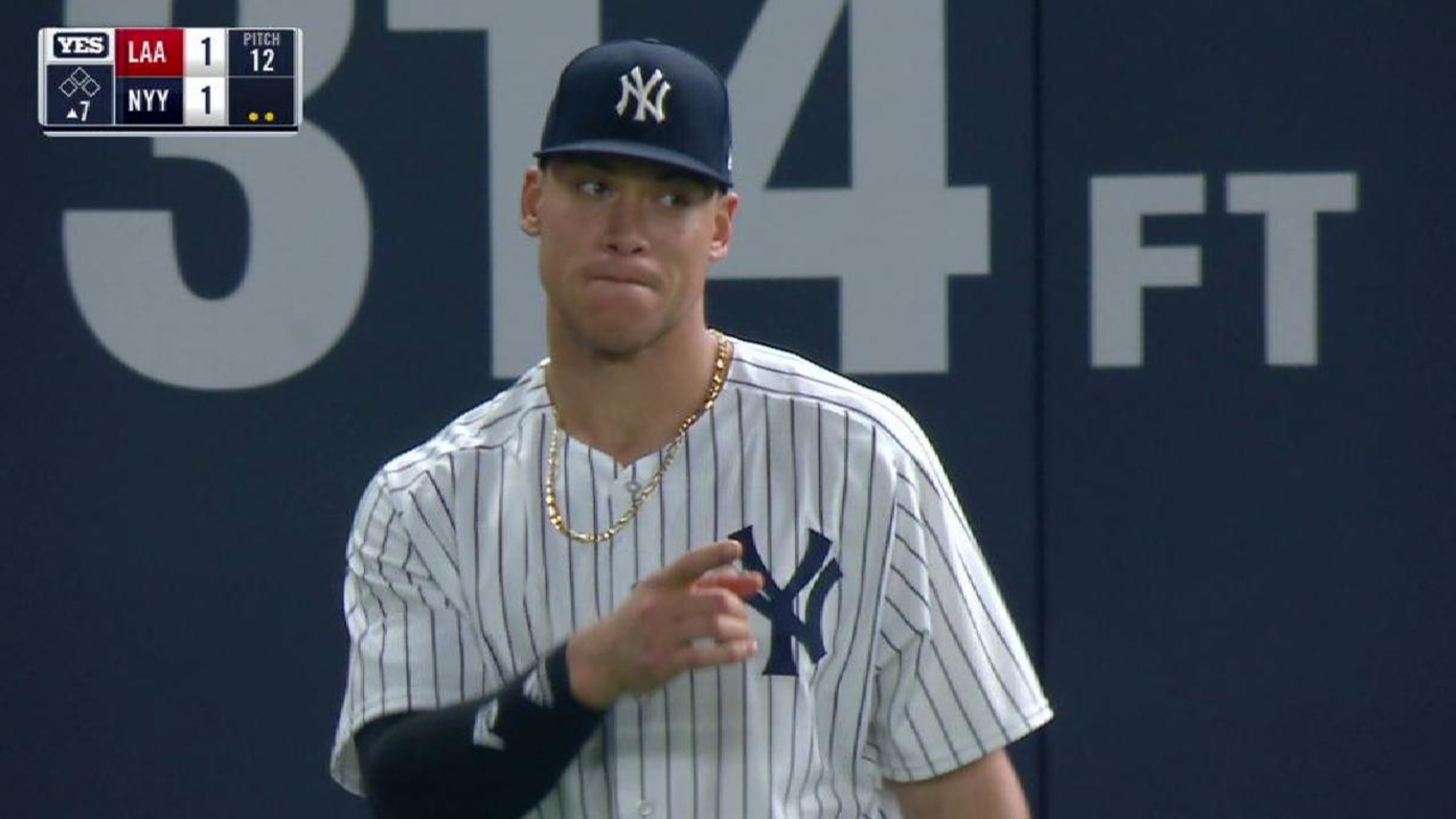 Yankees star Aaron Judge throws out two Angels