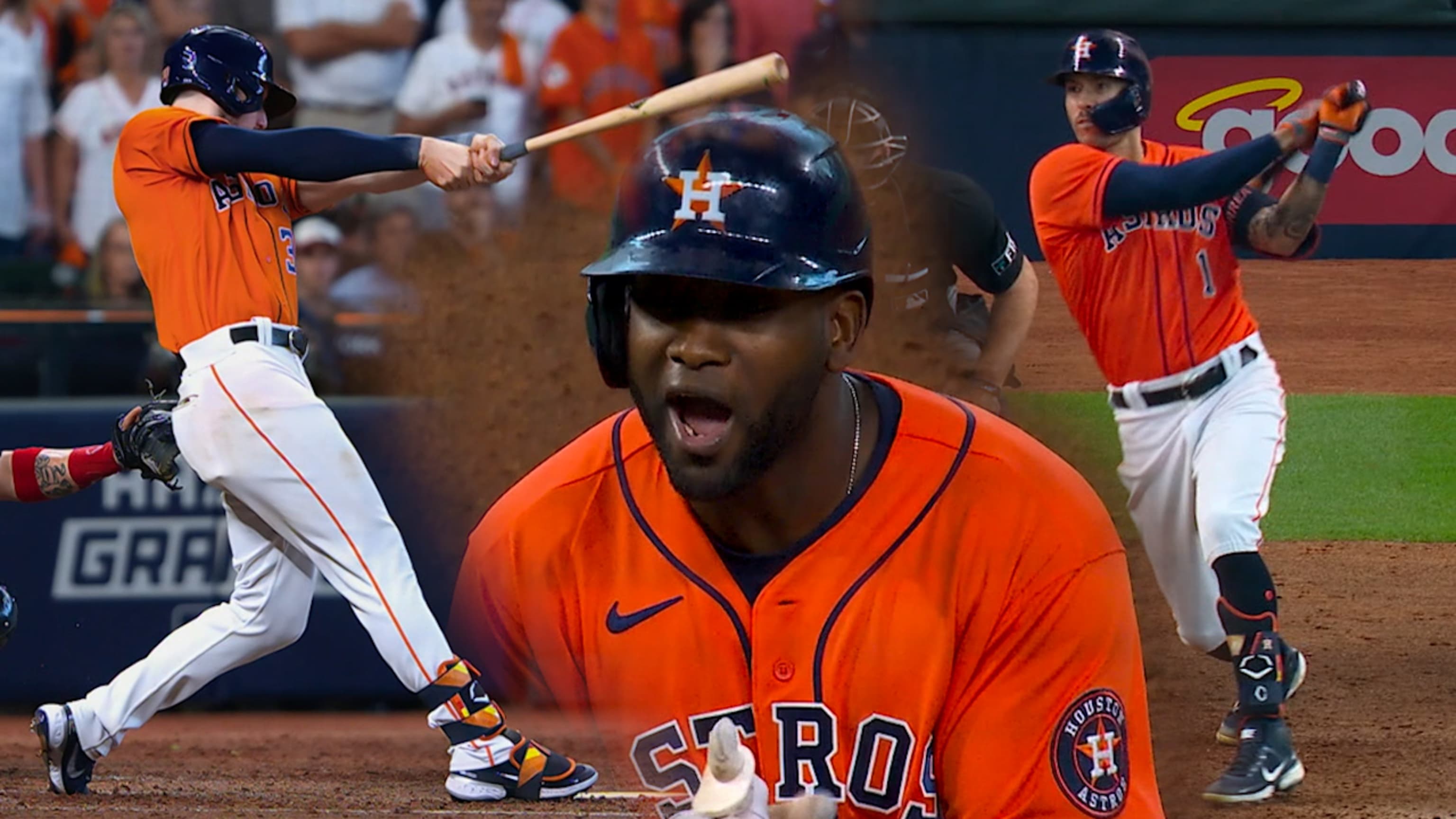 Astros plate five in the 7th 