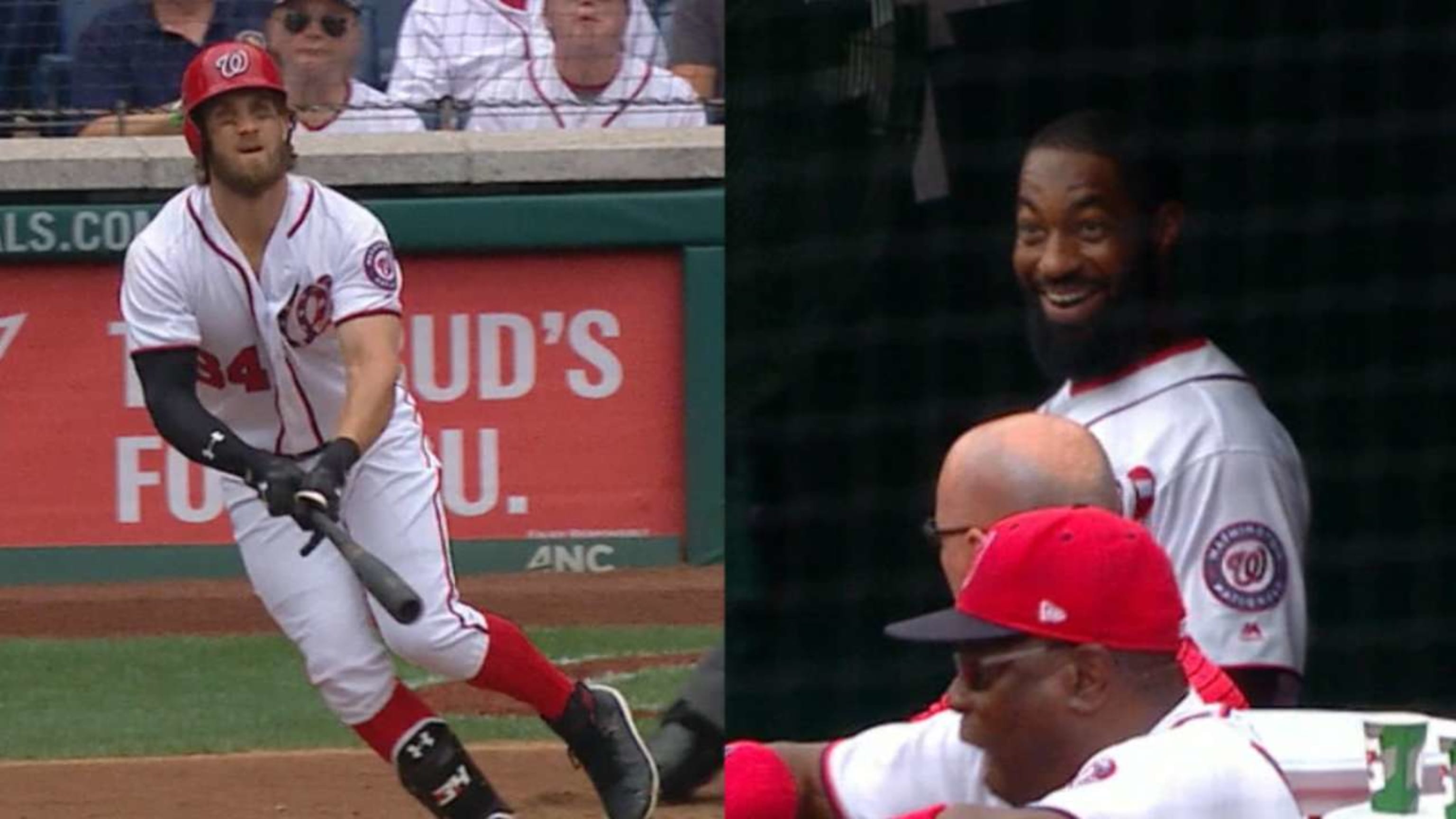 The Nationals are the first team to hit four home runs in a row