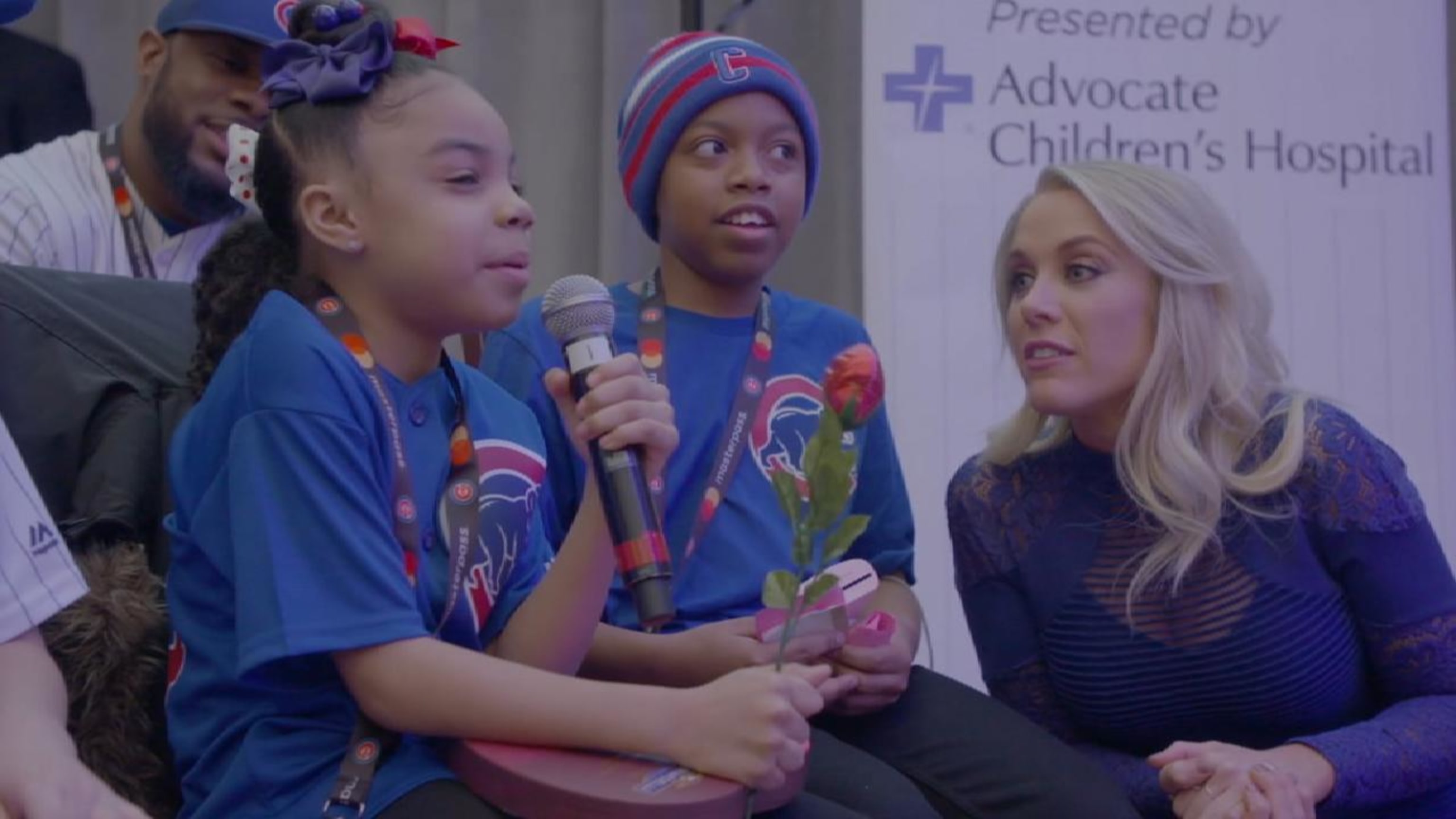 During the Cubs Con kids press conference, a young fan asked Anthony Rizzo  to be her valentine