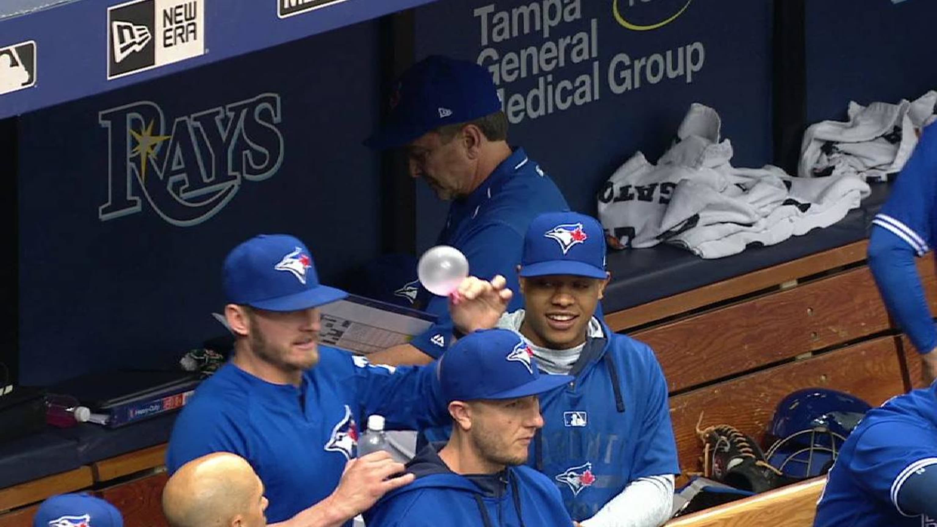 Josh Donaldson of the Toronto Blue Jays looks on from the dugout