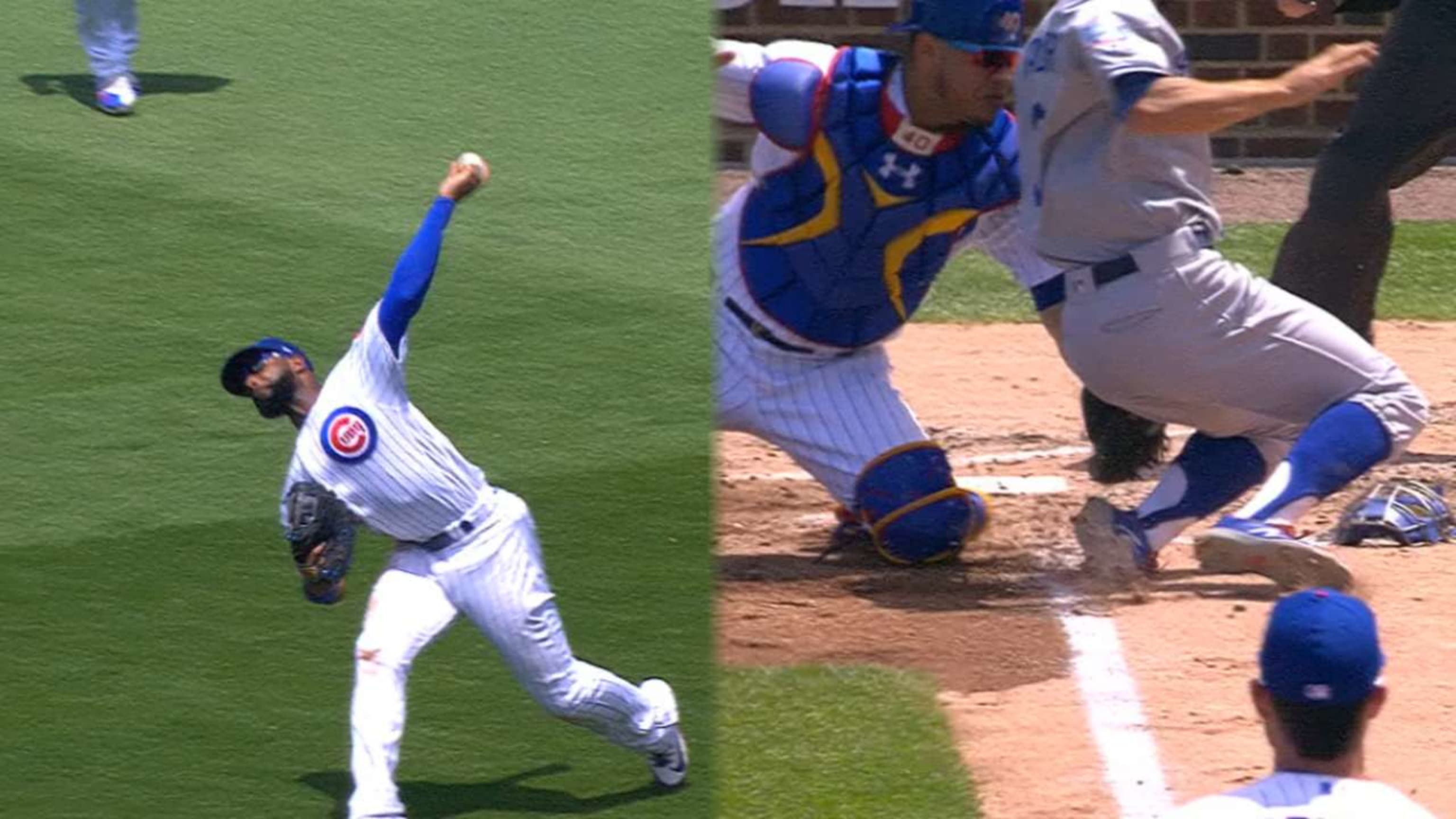 Heyward nabs Taylor at the plate