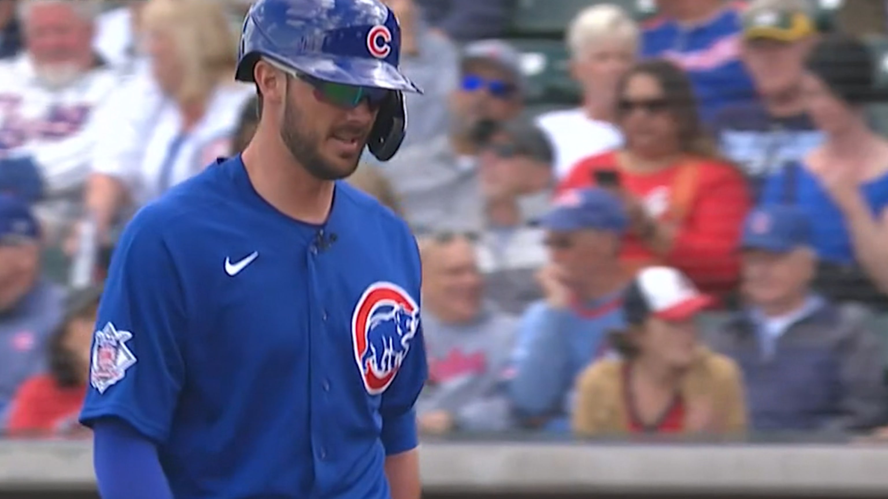 Kris Bryant mic'd up during at-bat