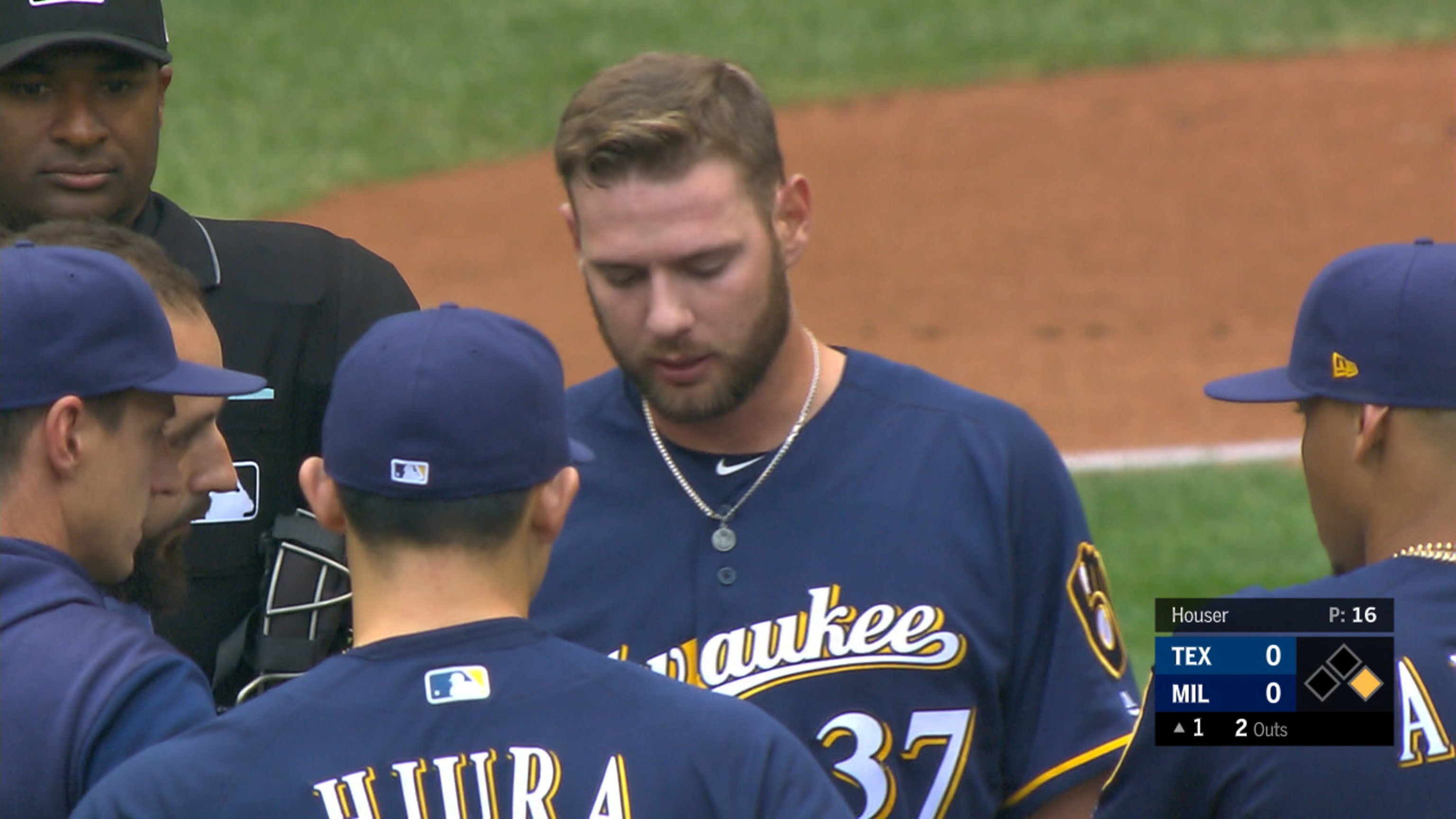 Milwaukee Brewers place right-hander Adrian Houser on the 15-day IL with  elbow stiffness