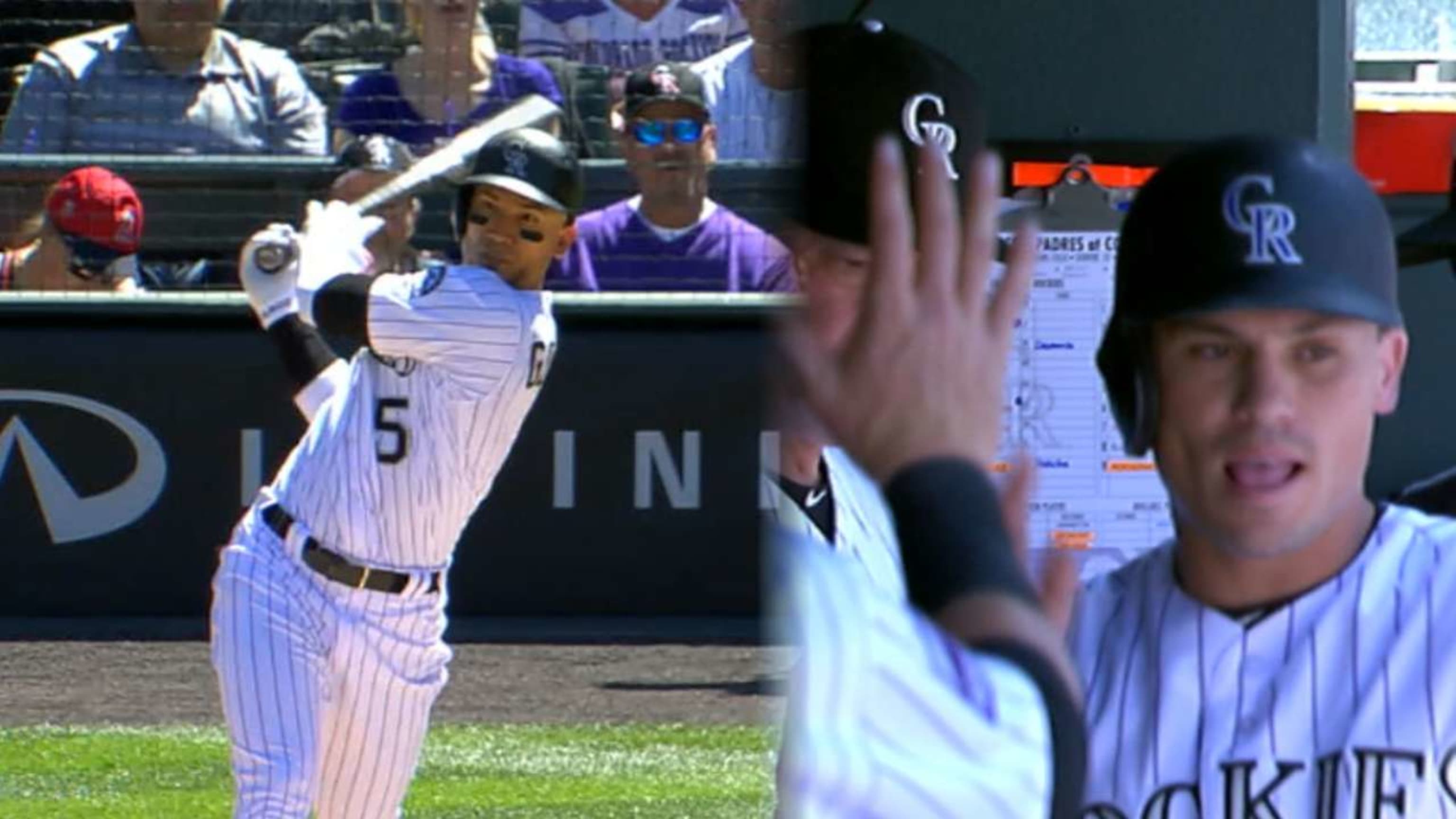 GF Baseball — Nolan Arenado charges the mound after Luis