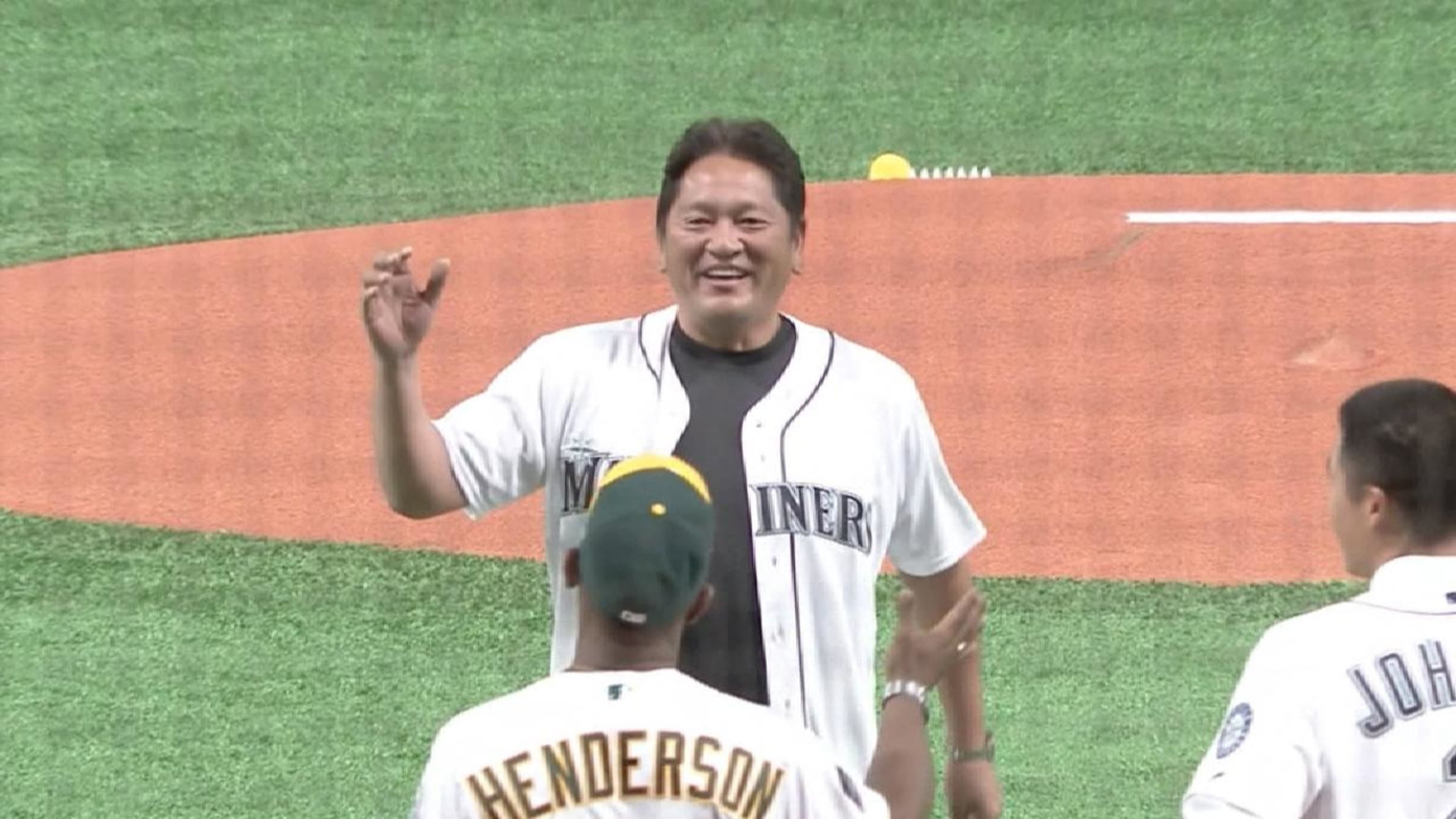 Sasaki's first pitch