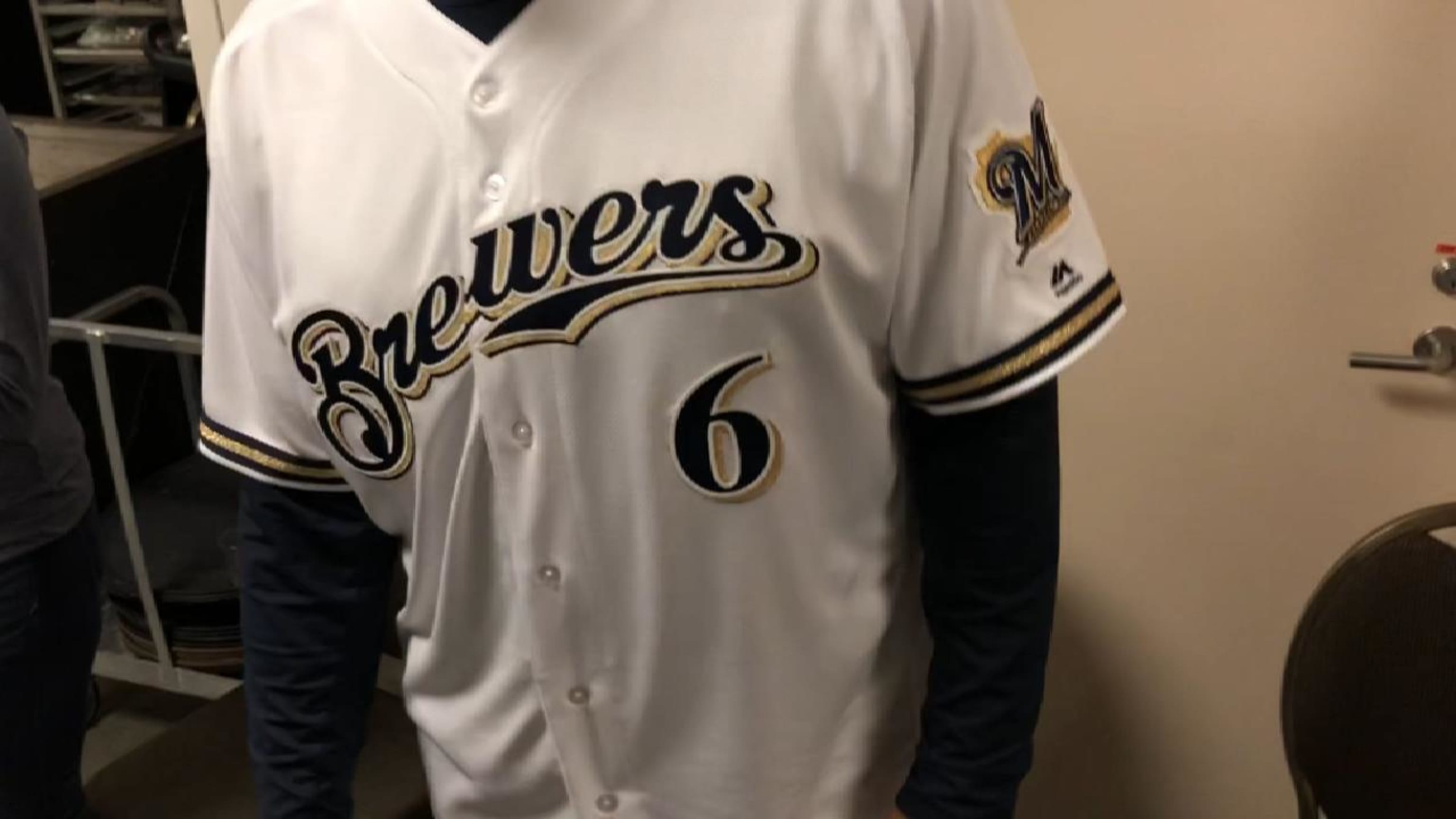 Lorenzo Lo Cain Cain Milwaukee Brewers Game-Used Jersey 2018 Players'  Weekend Jersey