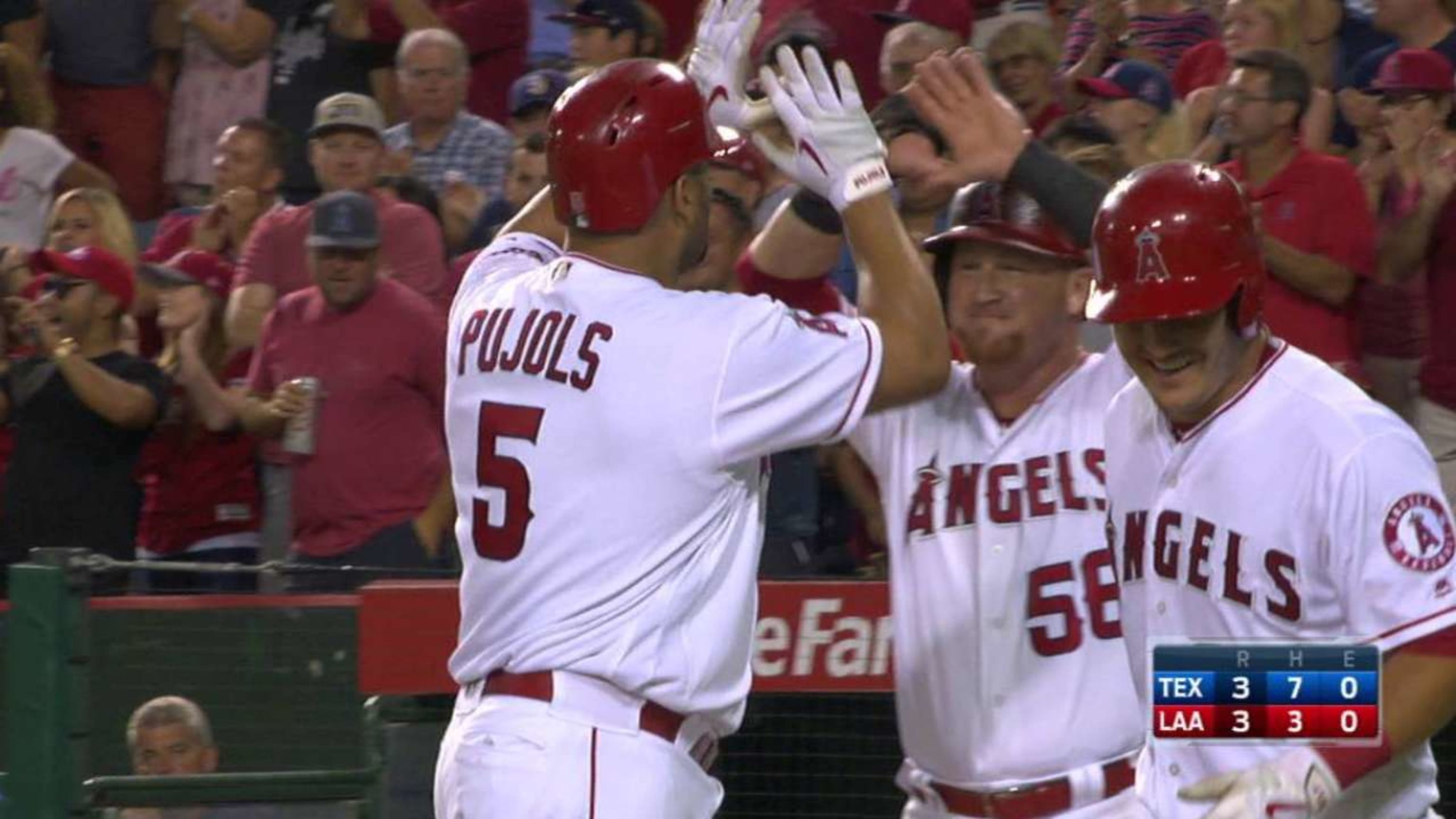 Angels notes: Albert Pujols is hit in the helmet, prompting