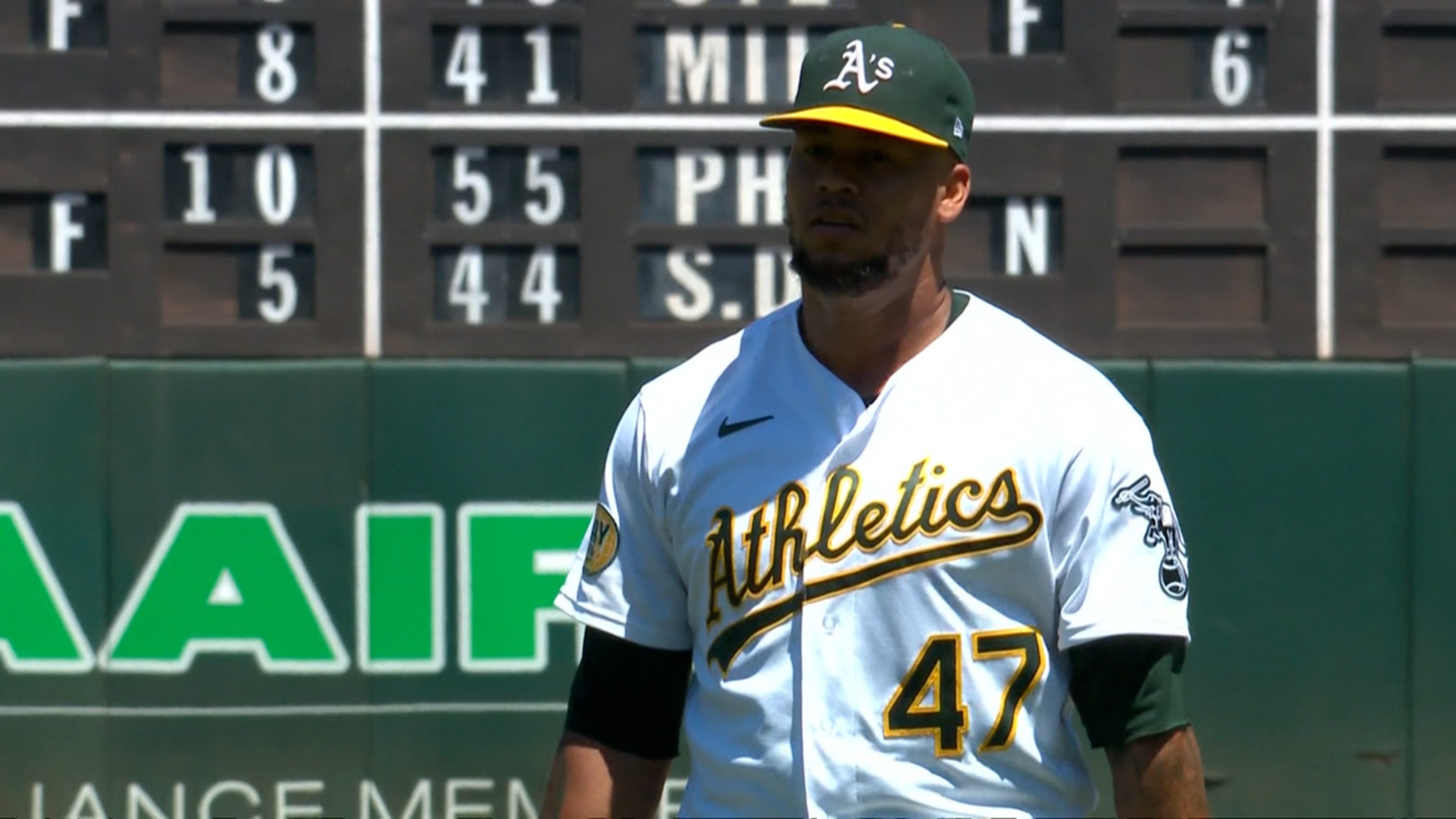 Recta de 98.6 mph de Frankie Montas