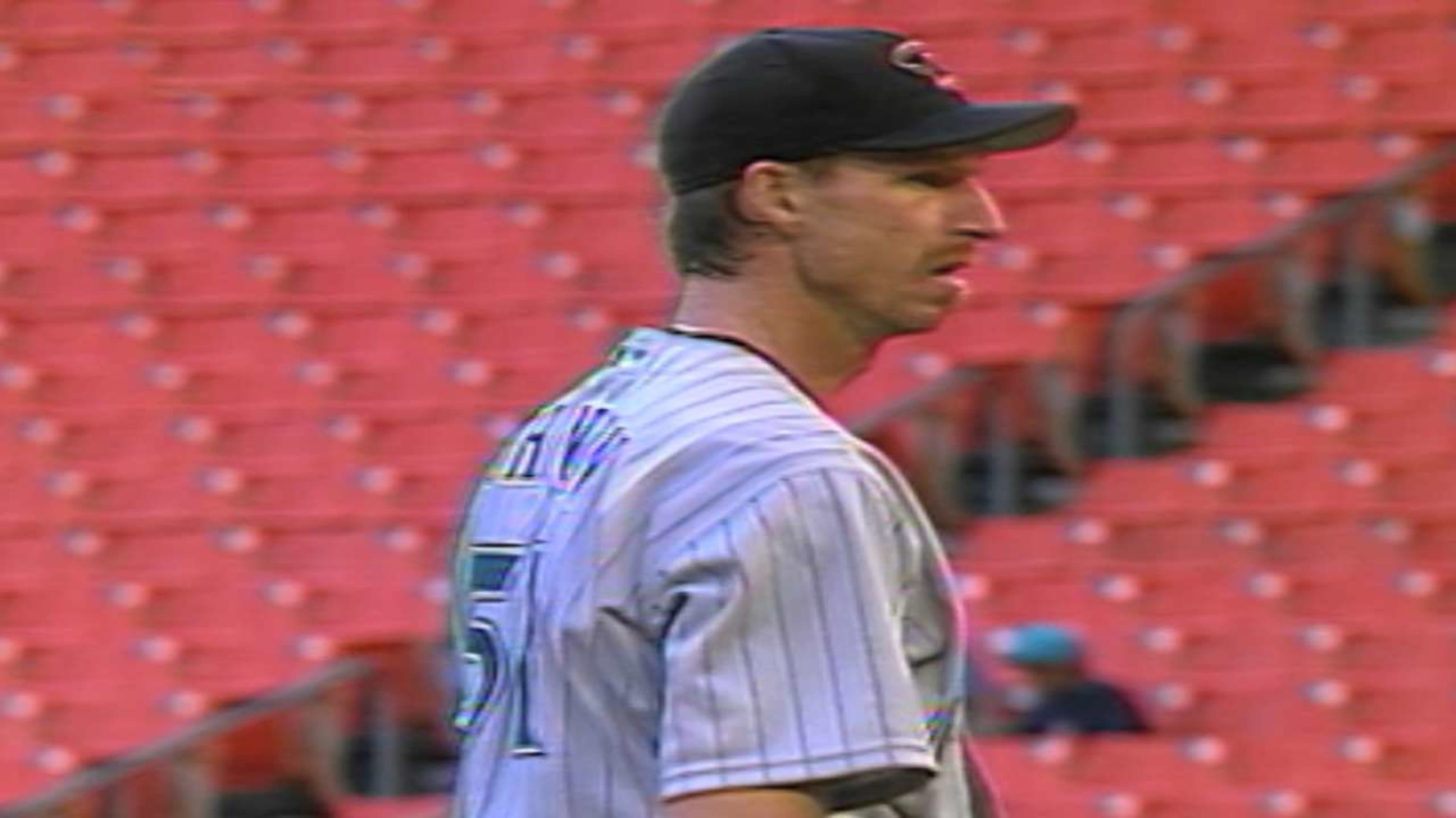 Randy Johnson becomes the 12th pitcher this century to strike out