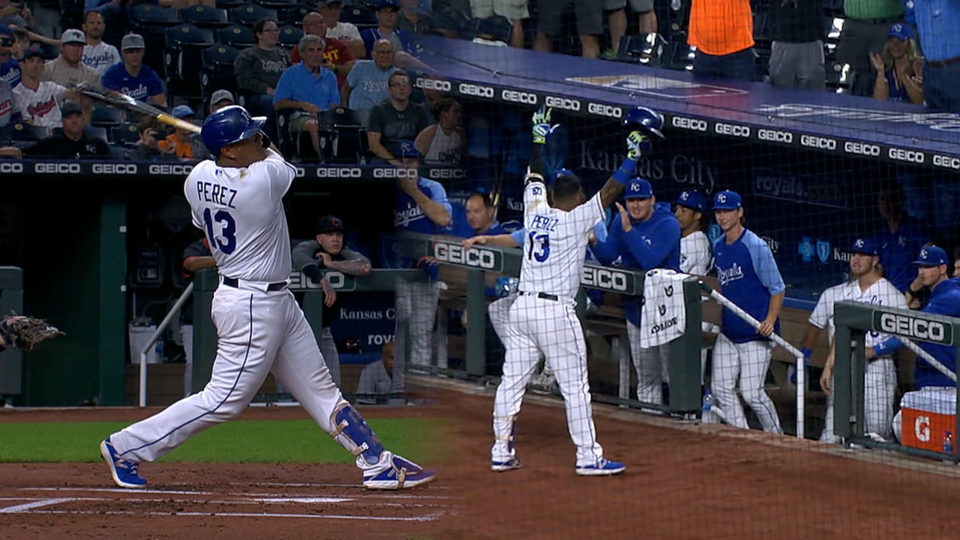 Salvador Perez hits his 200th homer as a catcher as the Royals