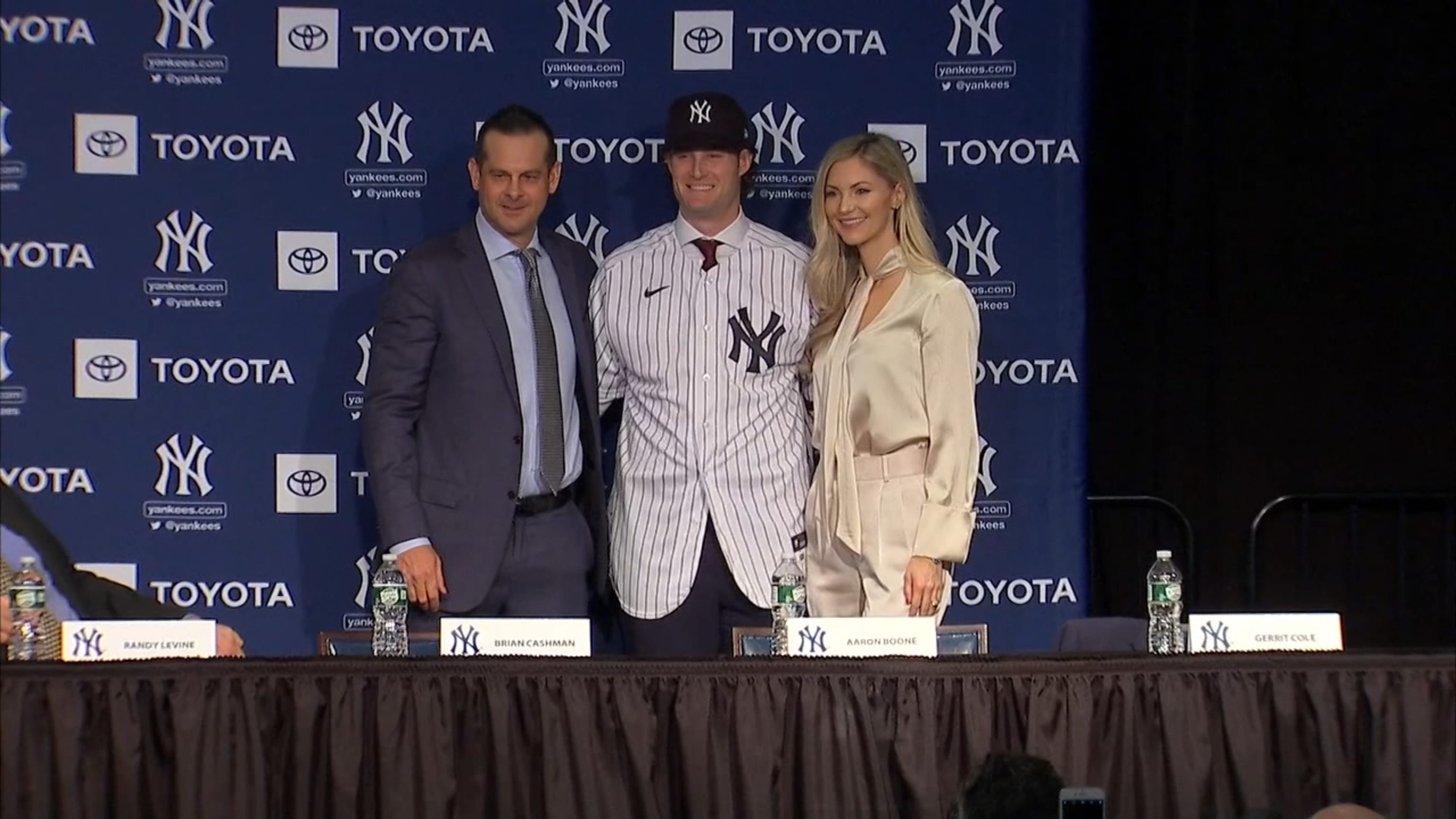 Gerrit Cole trolled on social media for bringing sign to Yankees press  conference