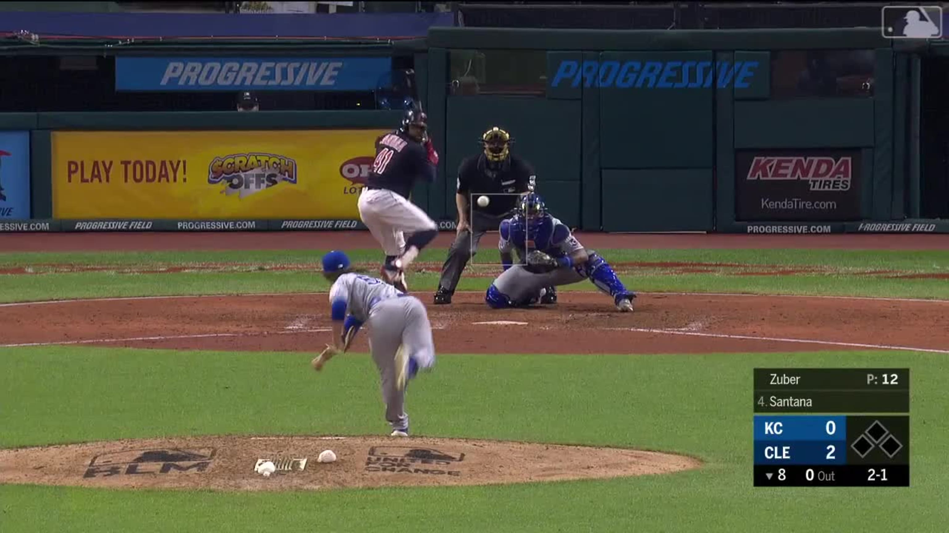 Zuber swinging strike to Ramirez