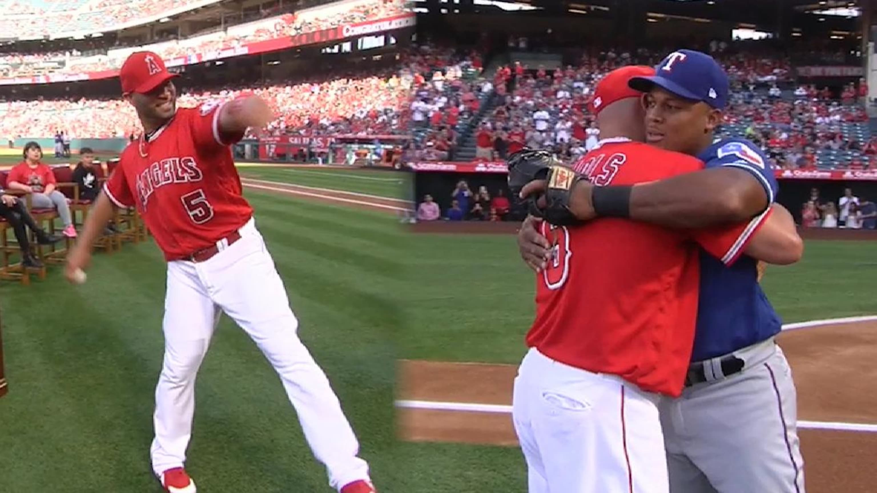 Pujols lanza 1er pitcheo ceremonial