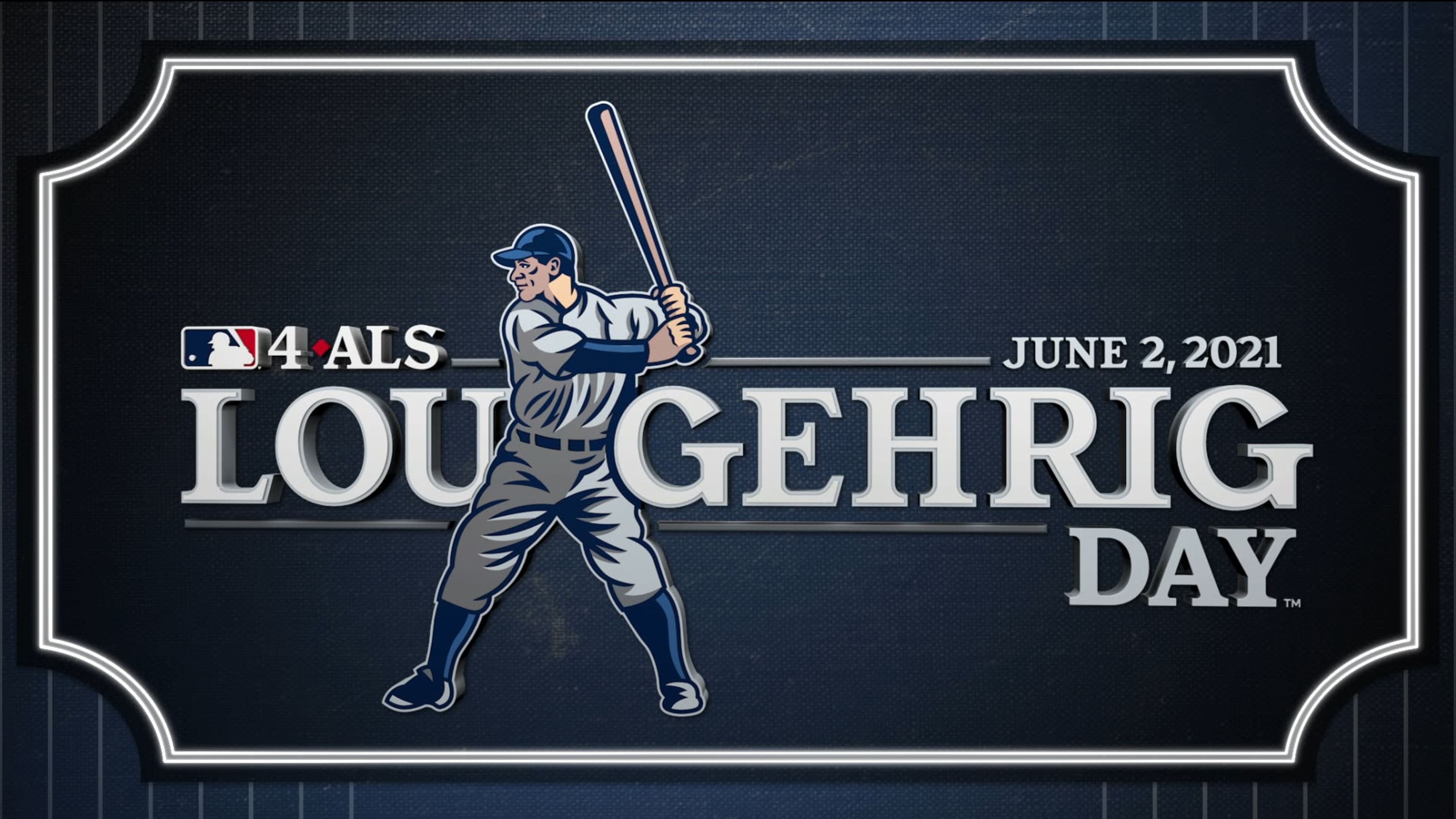 Three Lou Gehrig Day Patch Es 4 ALS MLB June 2 2021 Baseball 