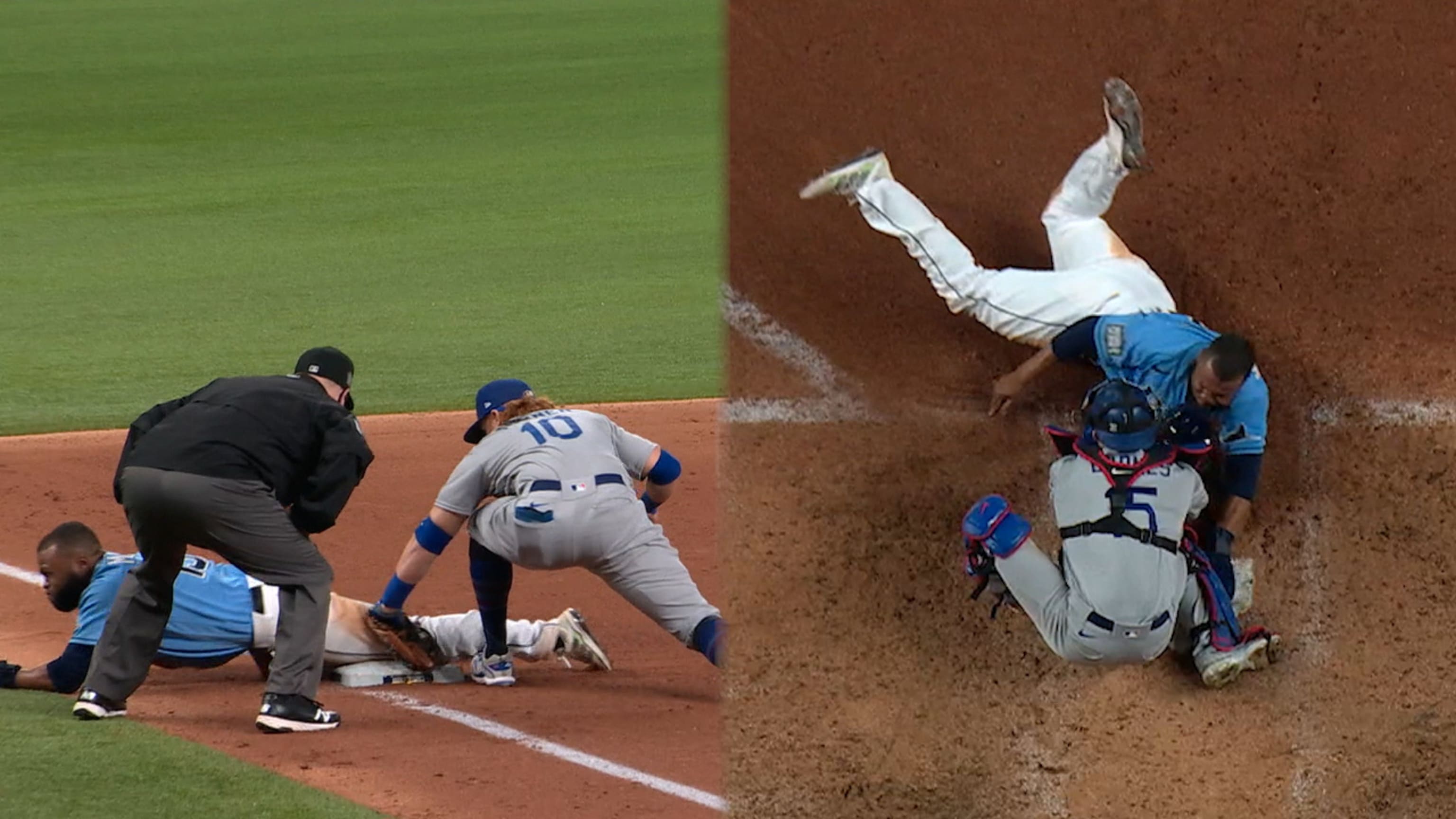 Dodgers escape wild 4th inning