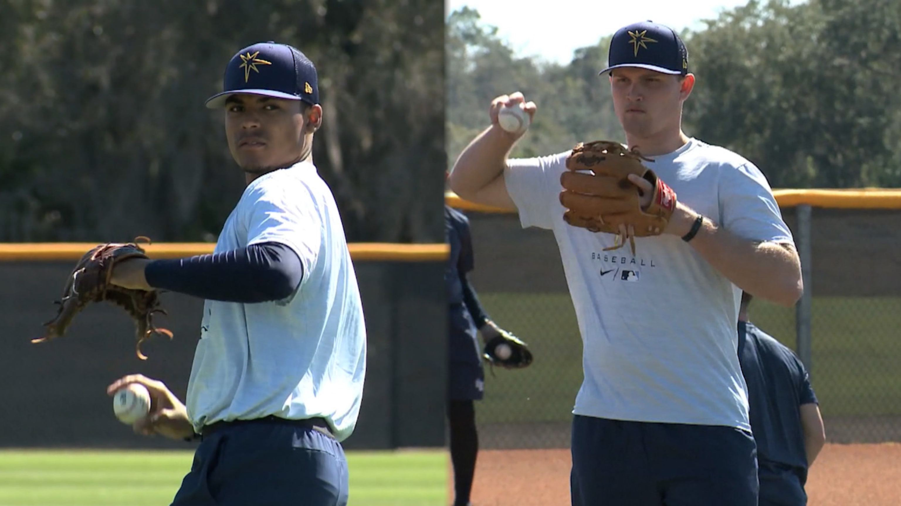 Team Players of the Tampa Bay Rays at Spring Training in Florida