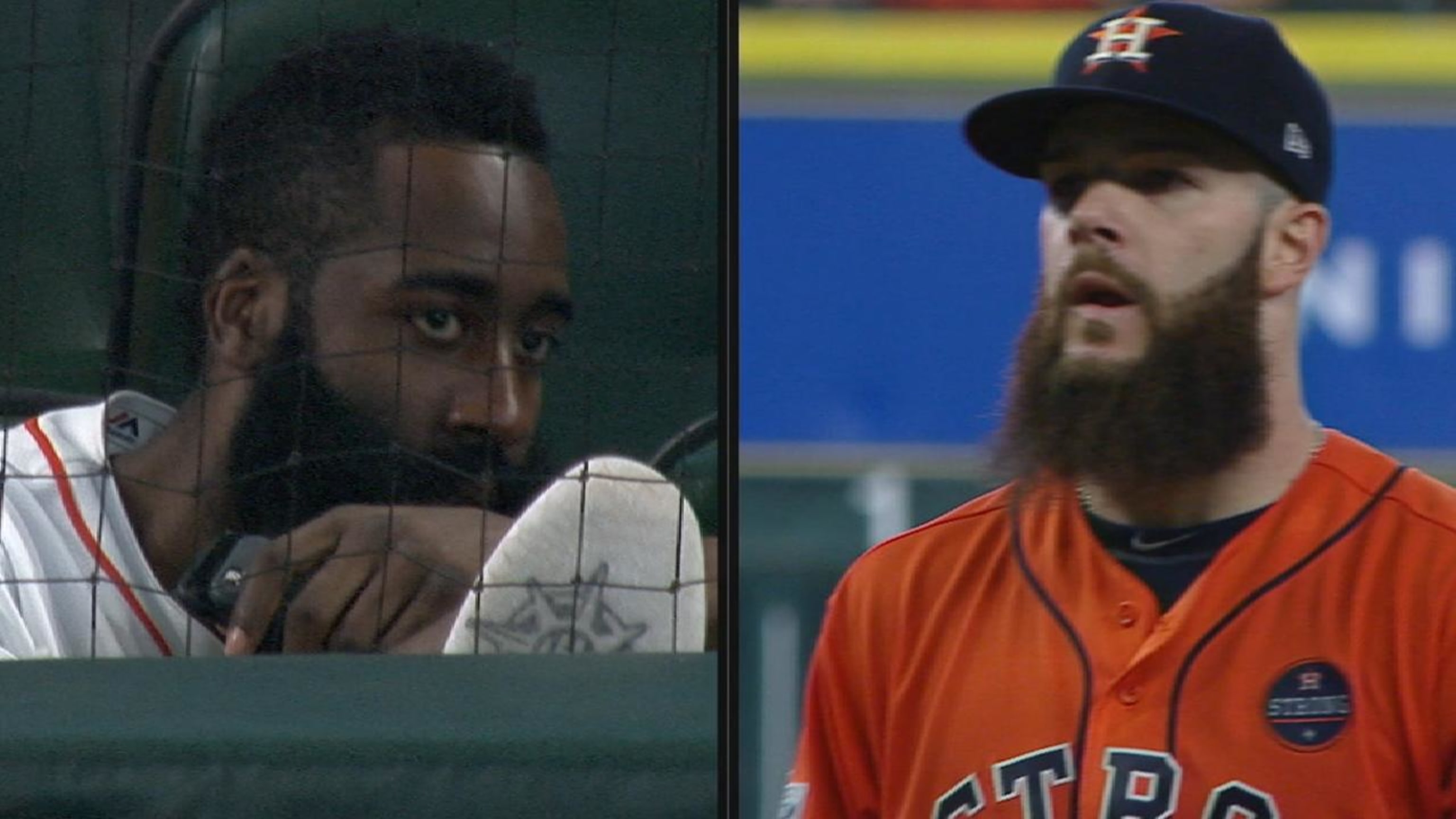 James Harden brought his beard to Minute Maid Park in support of