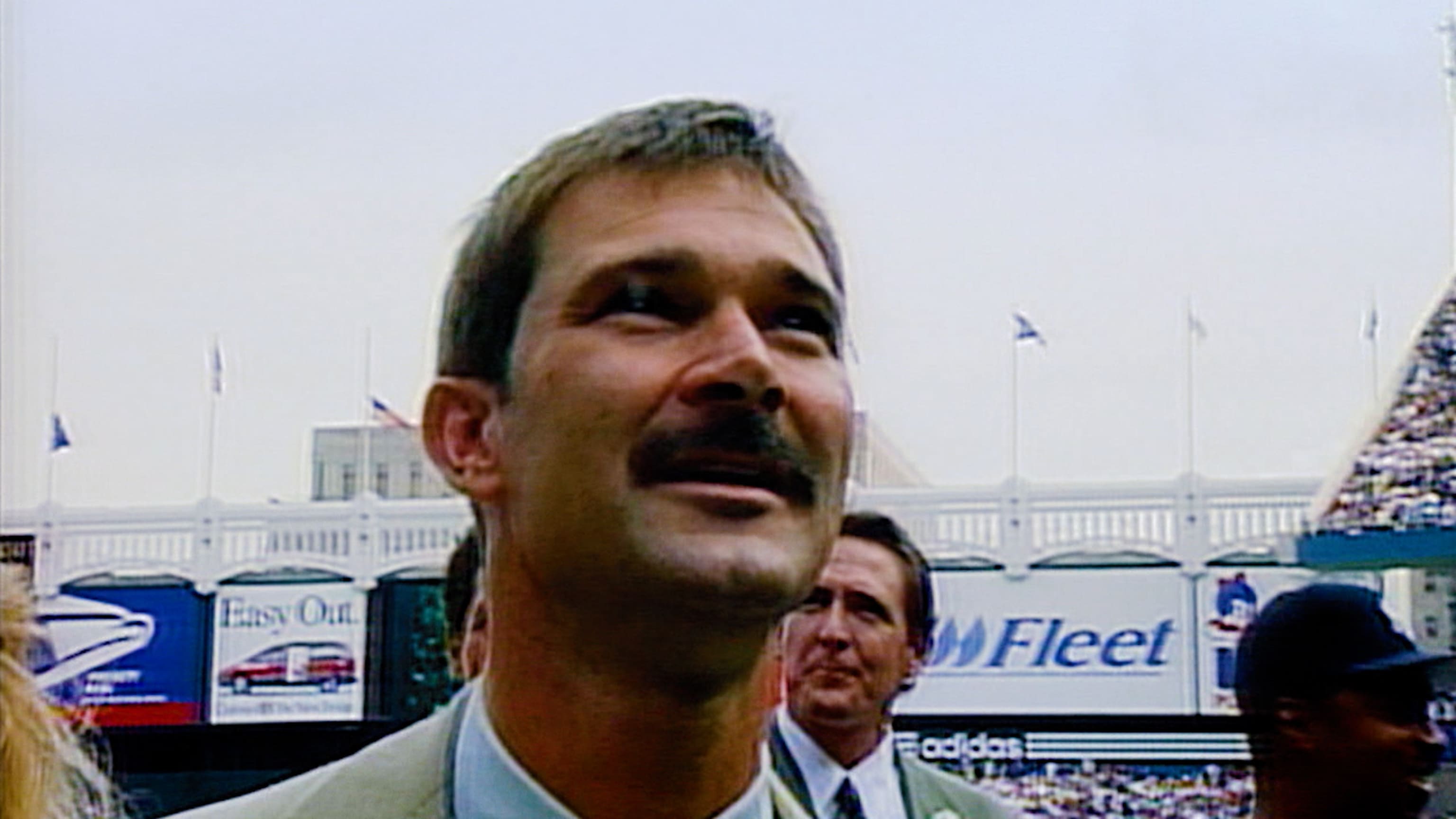 Former Yankee Don Mattingly, now Blue Jays coach, talks at Yankee Stadium