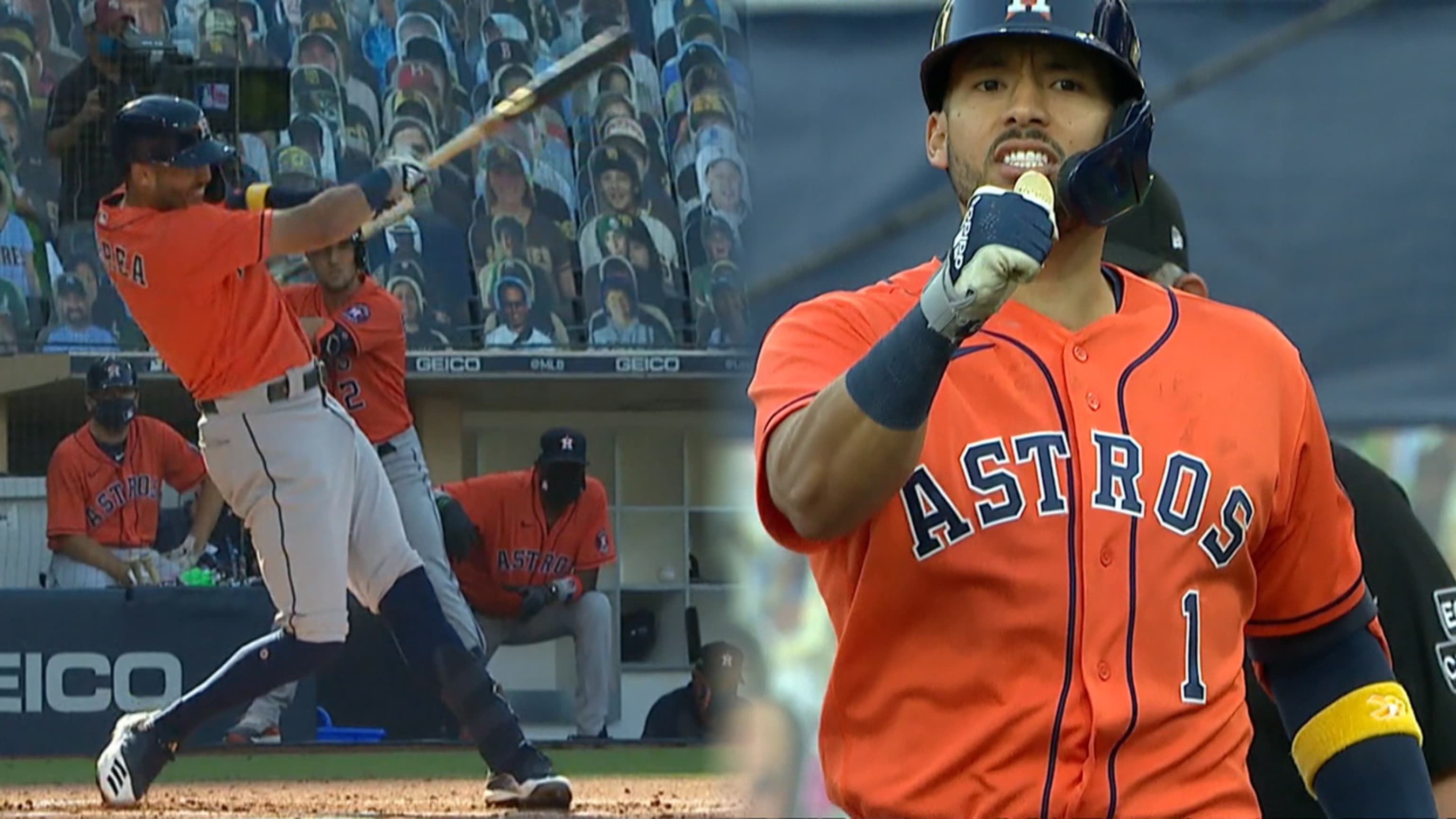 Correa batea tres hits
