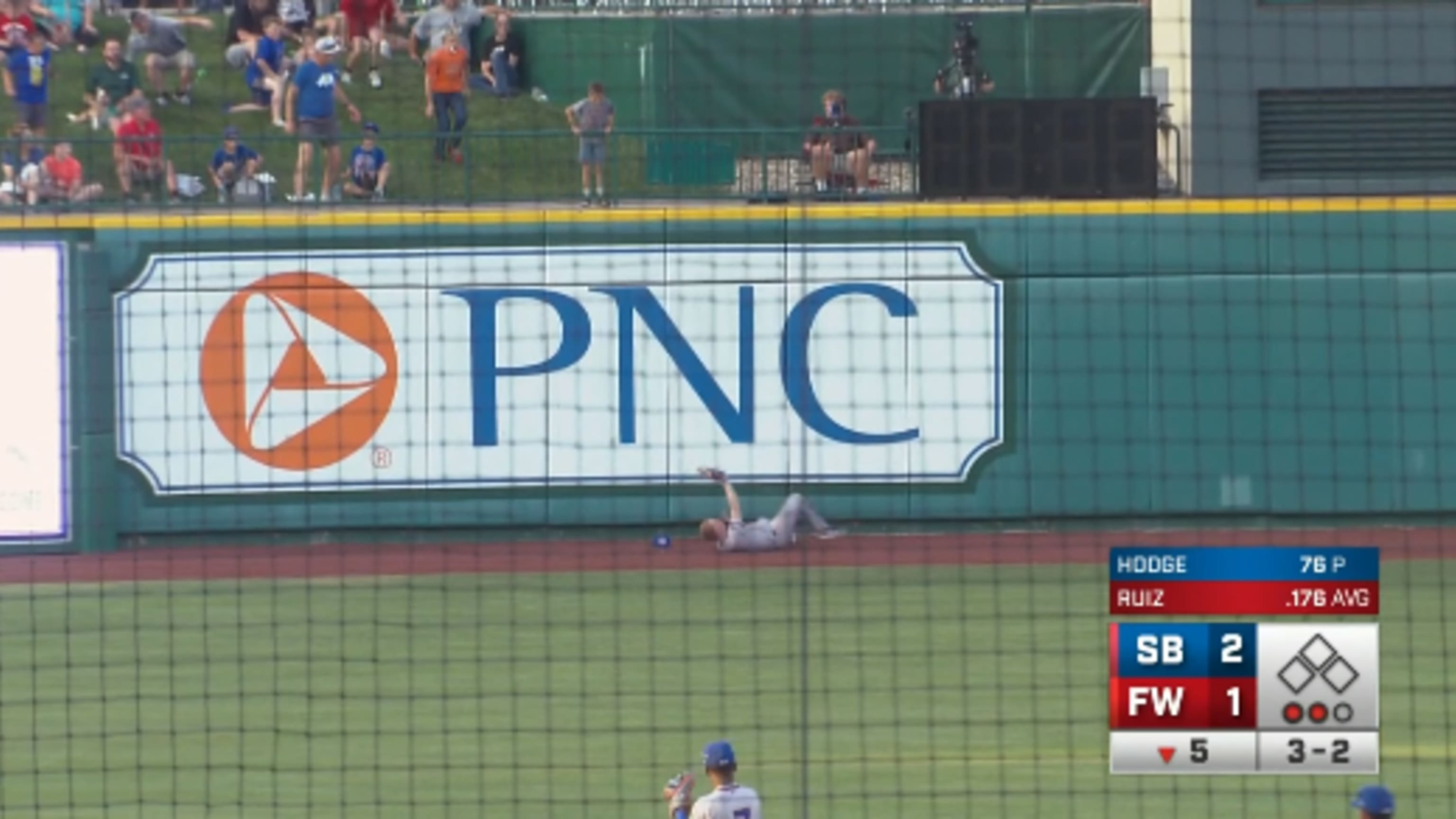 Crow-Armstrong's catch at wall
