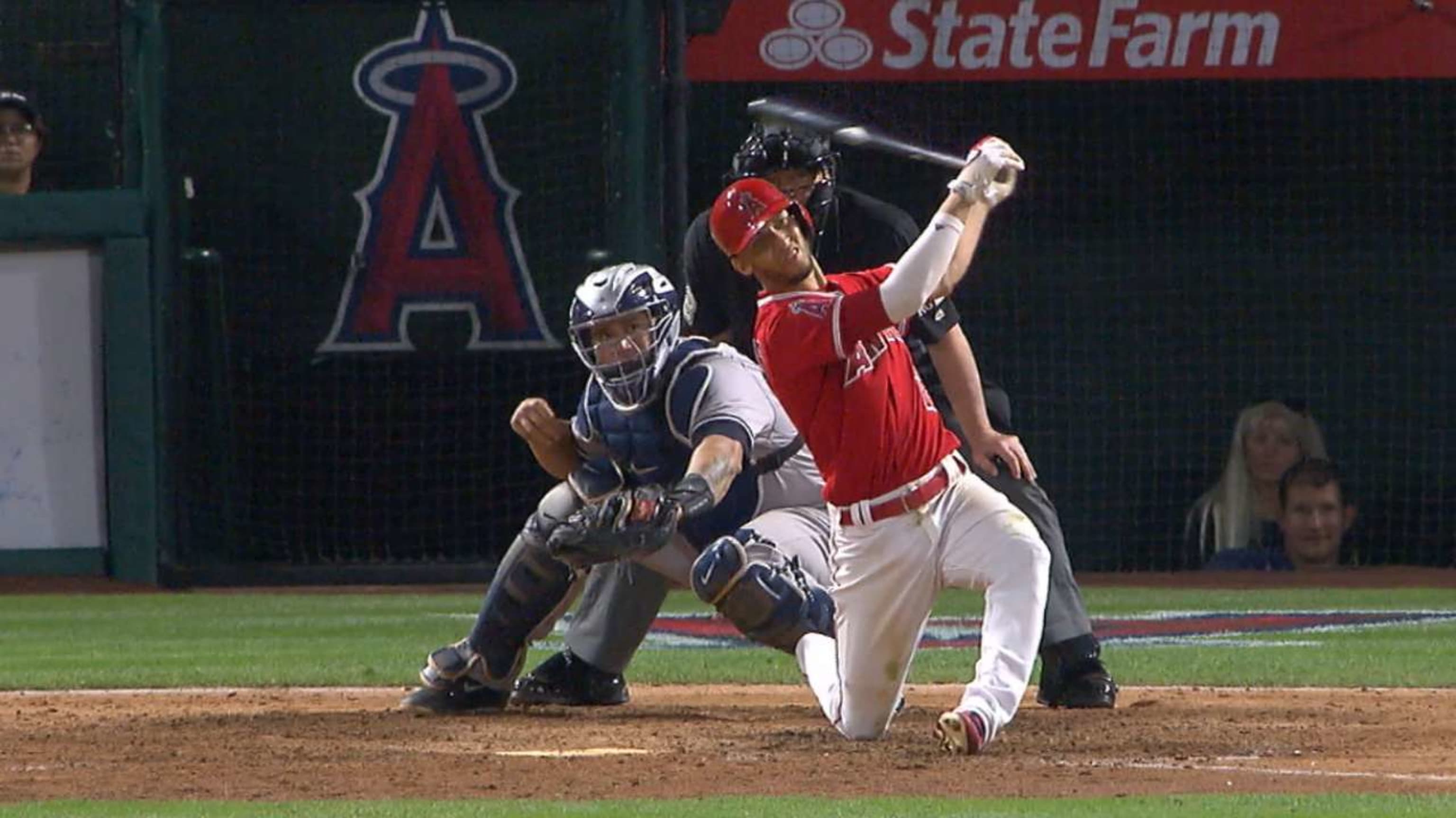 Andrelton Simmons took a page from Adrian Beltre's book, hitting a
