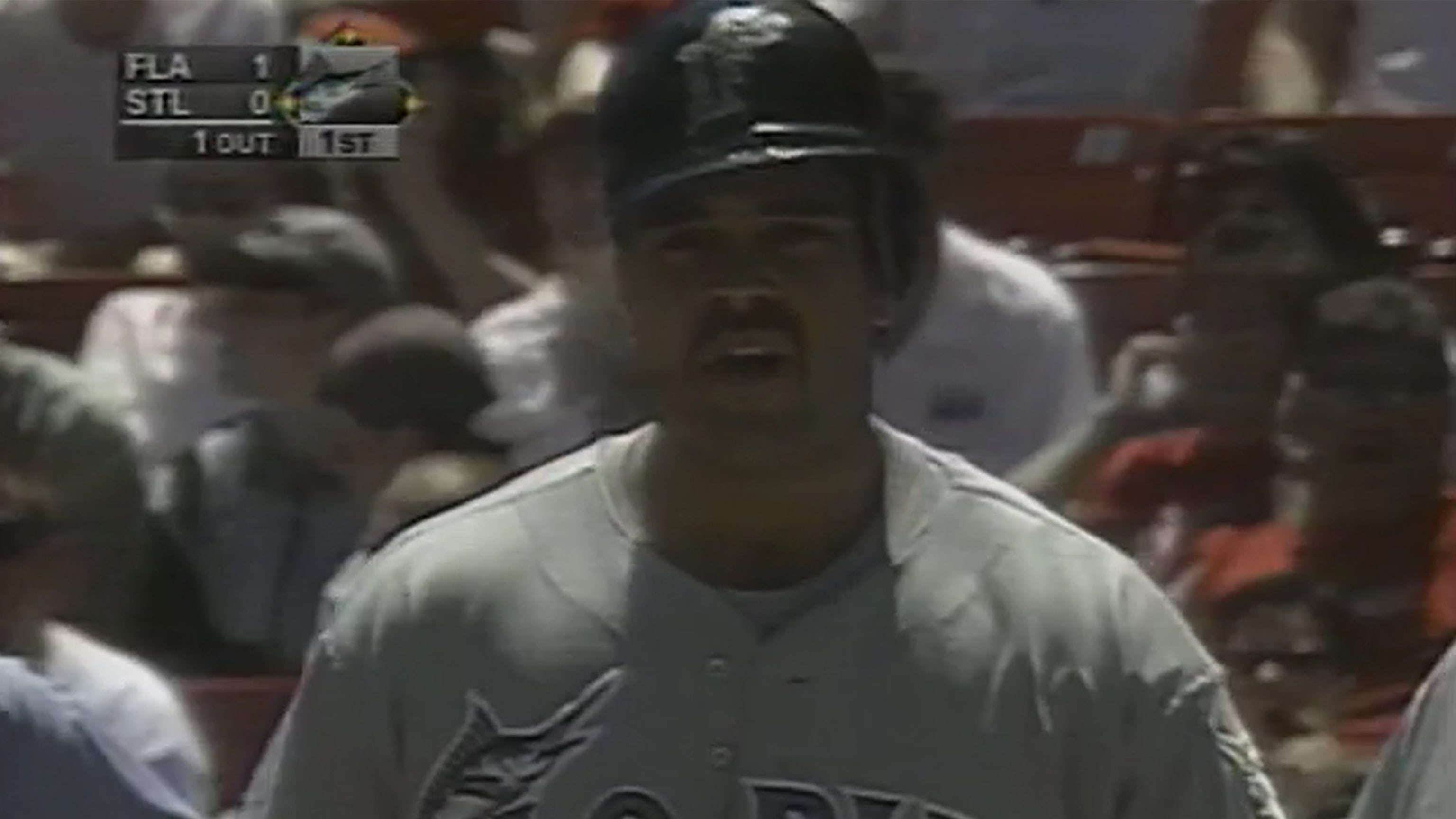 Los Angeles Dodgers Mike Piazza (31) during a game from his 1997