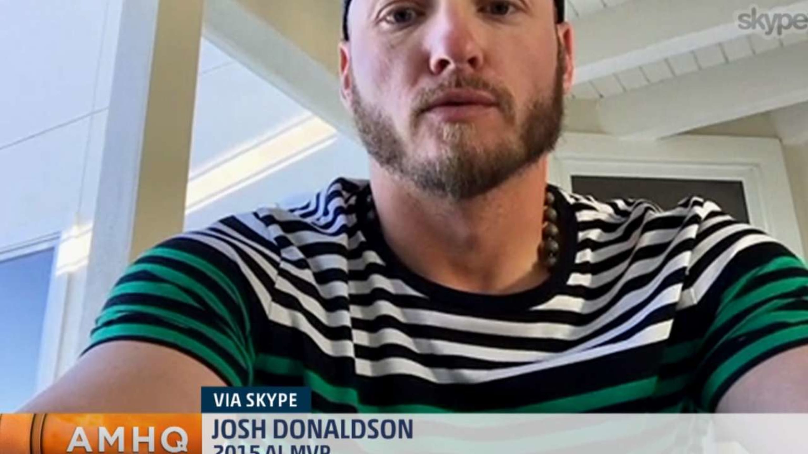 Josh Donaldson went on The Weather Channel to discuss his nickname and  annoying rain delays