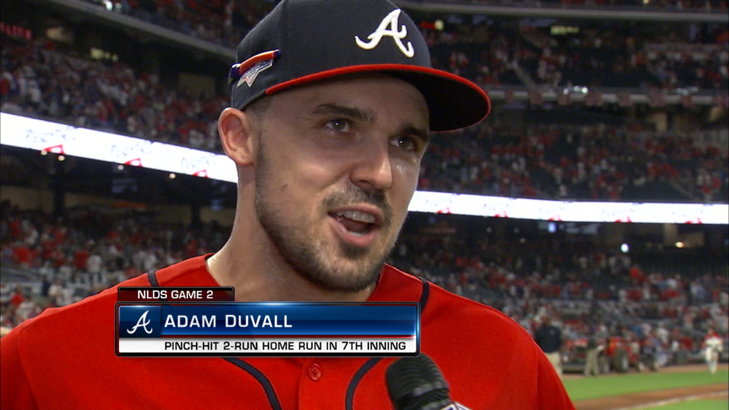 Adam Duvall hits pinch-hit homer in NLDS Game 2