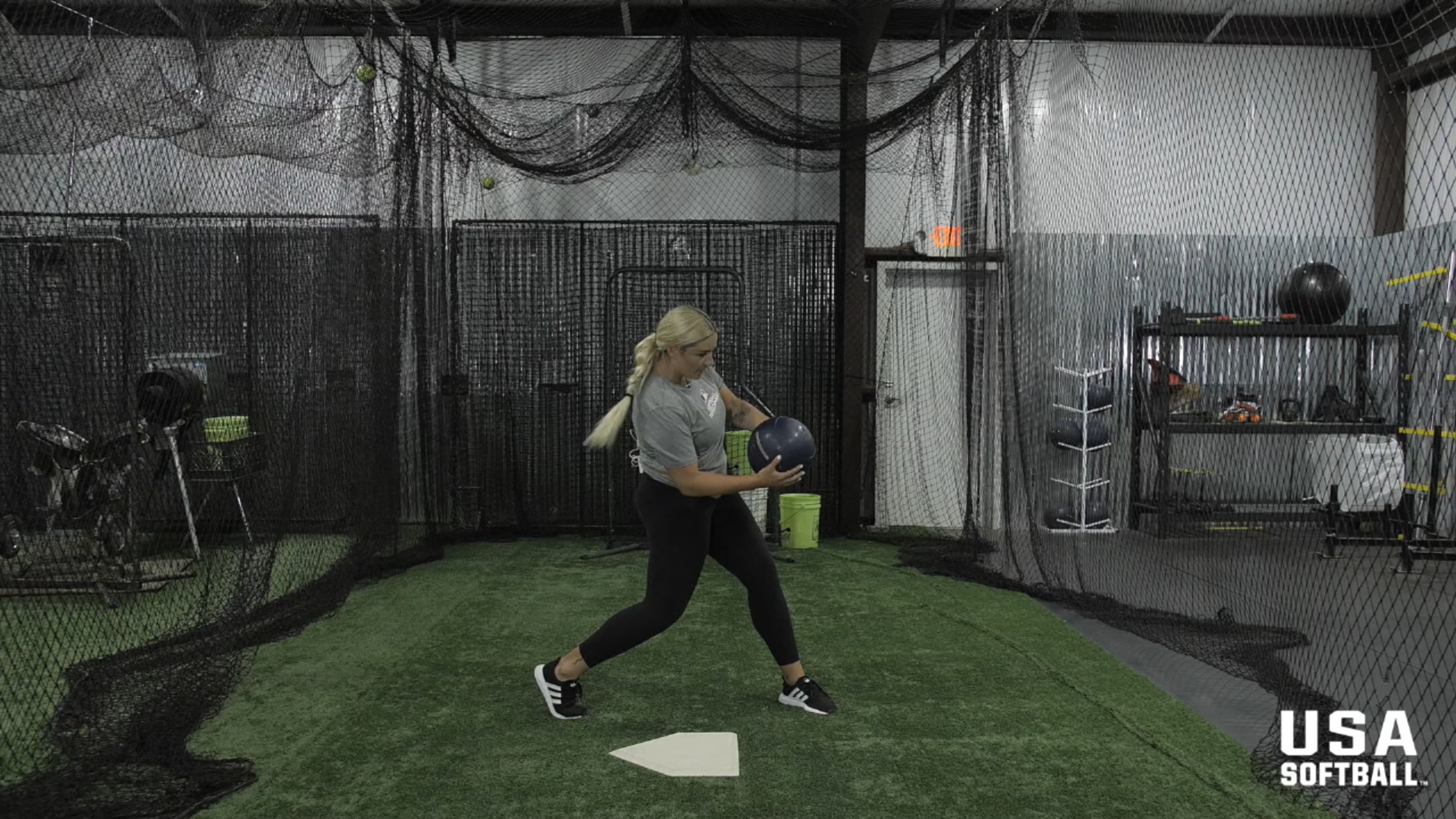 Weighted hip turn drill