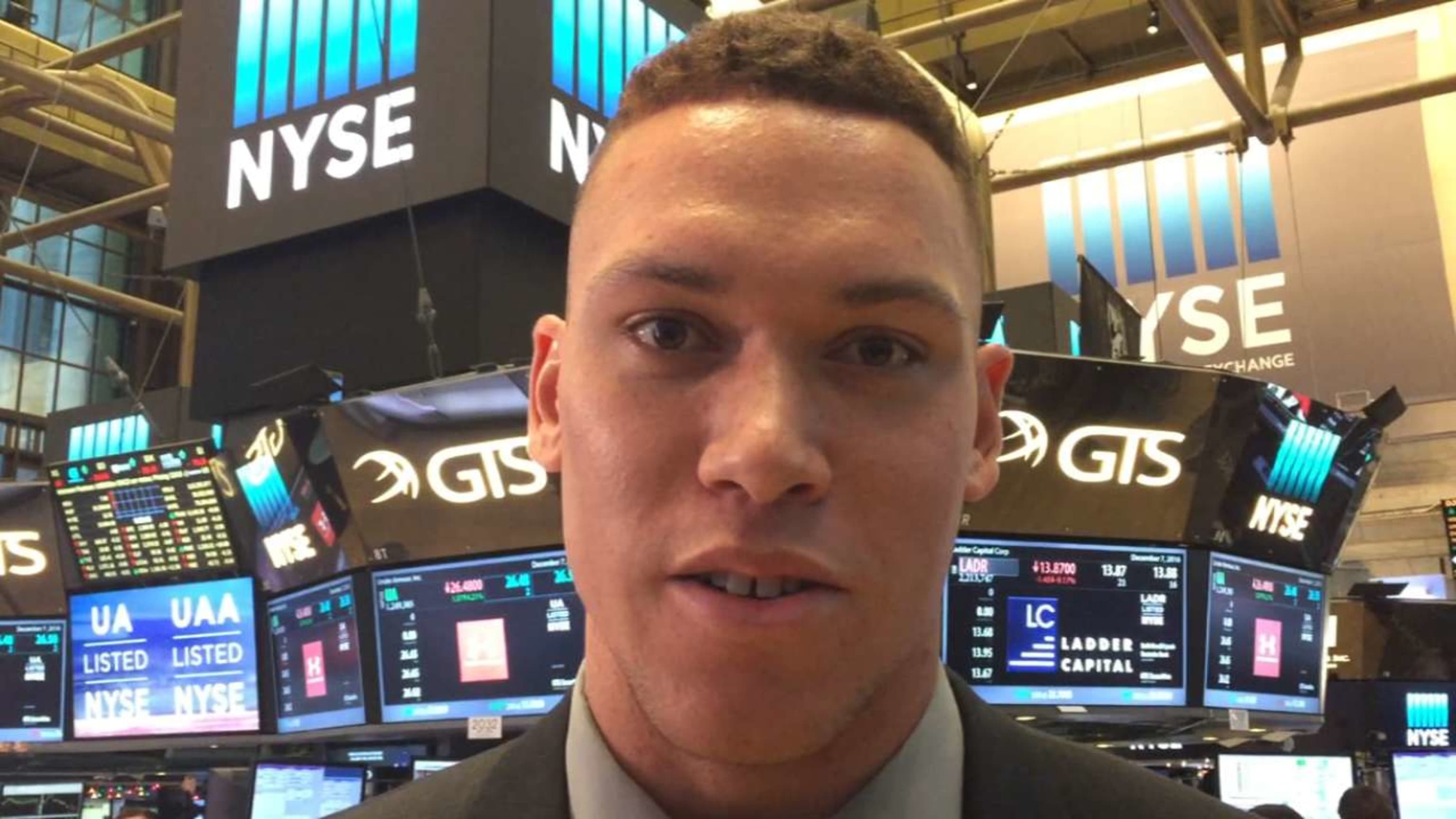 MLB Under Armour ring opening bell at NYSE