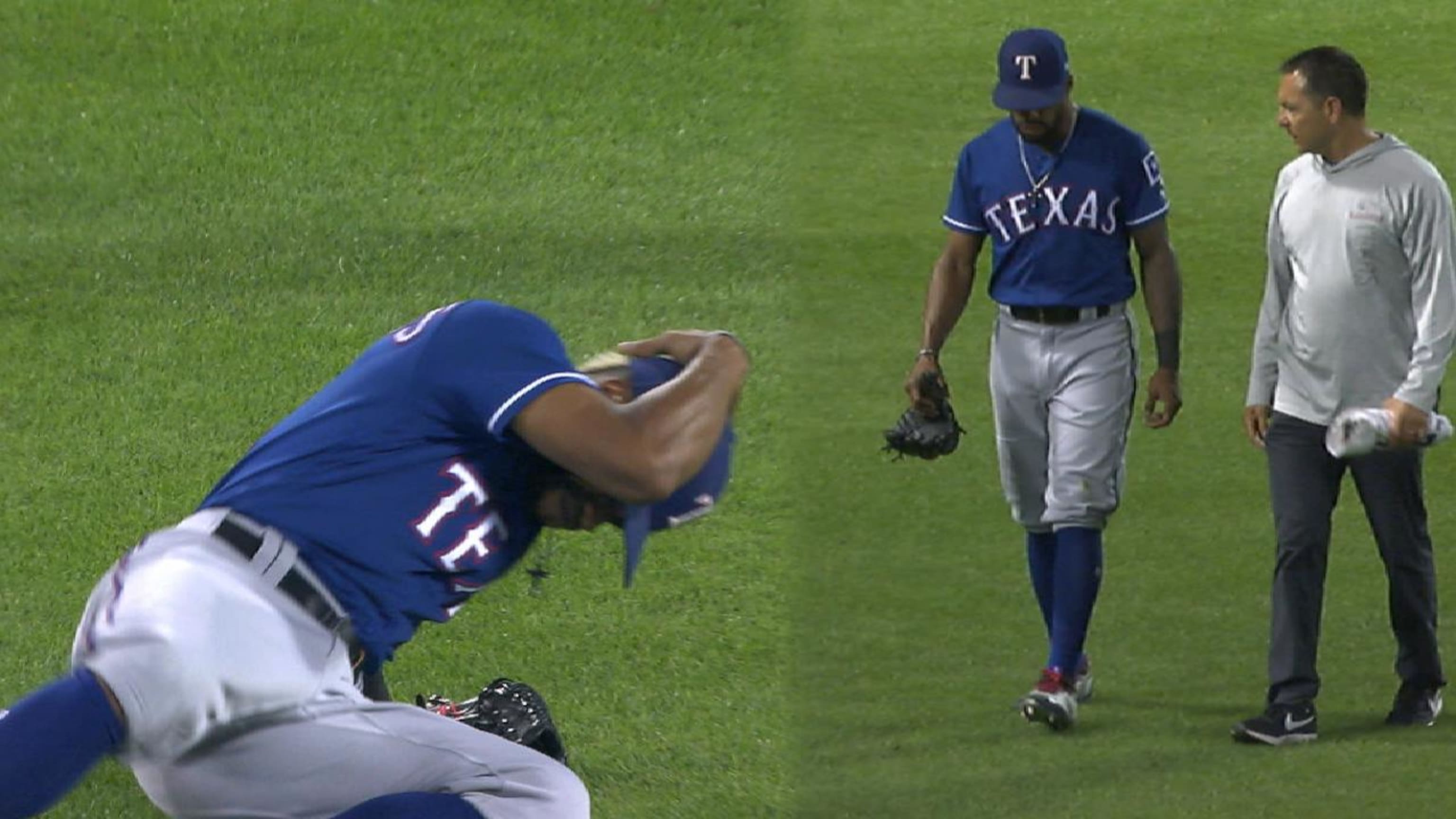 DeShields exits game in the 6th