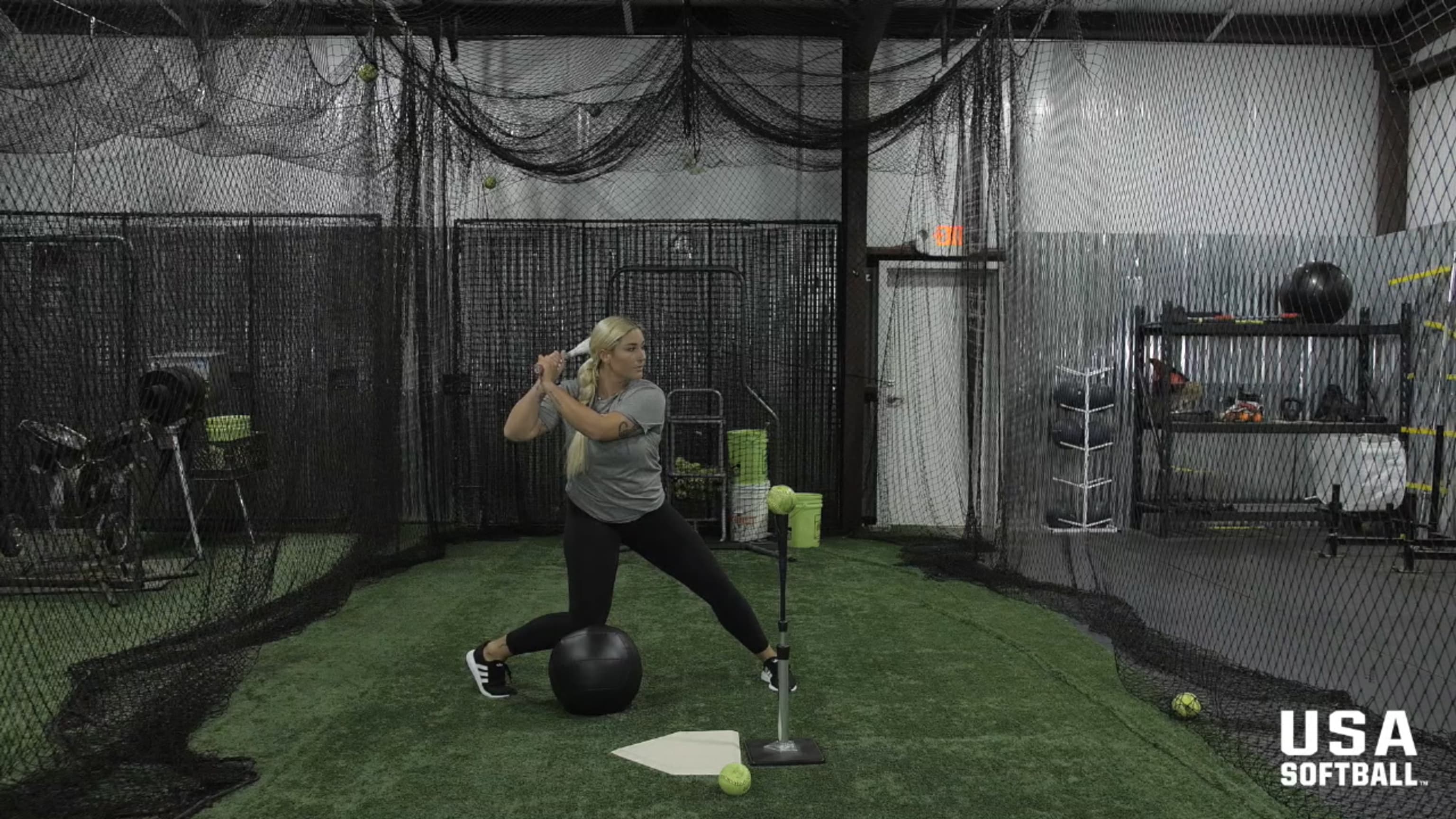 Back leg ball drill
