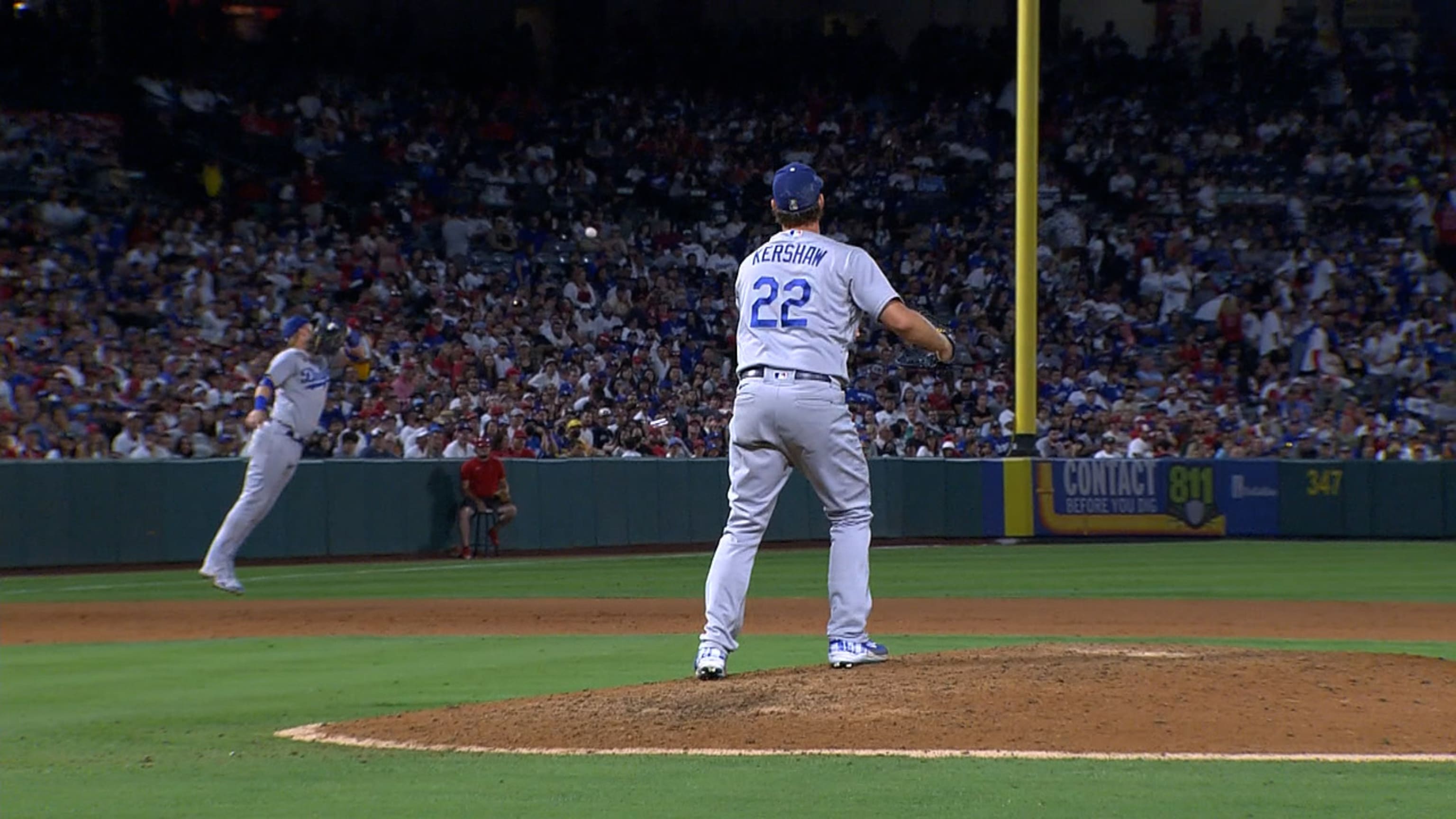 Clayton Kershaw flirts with perfect game against Angels