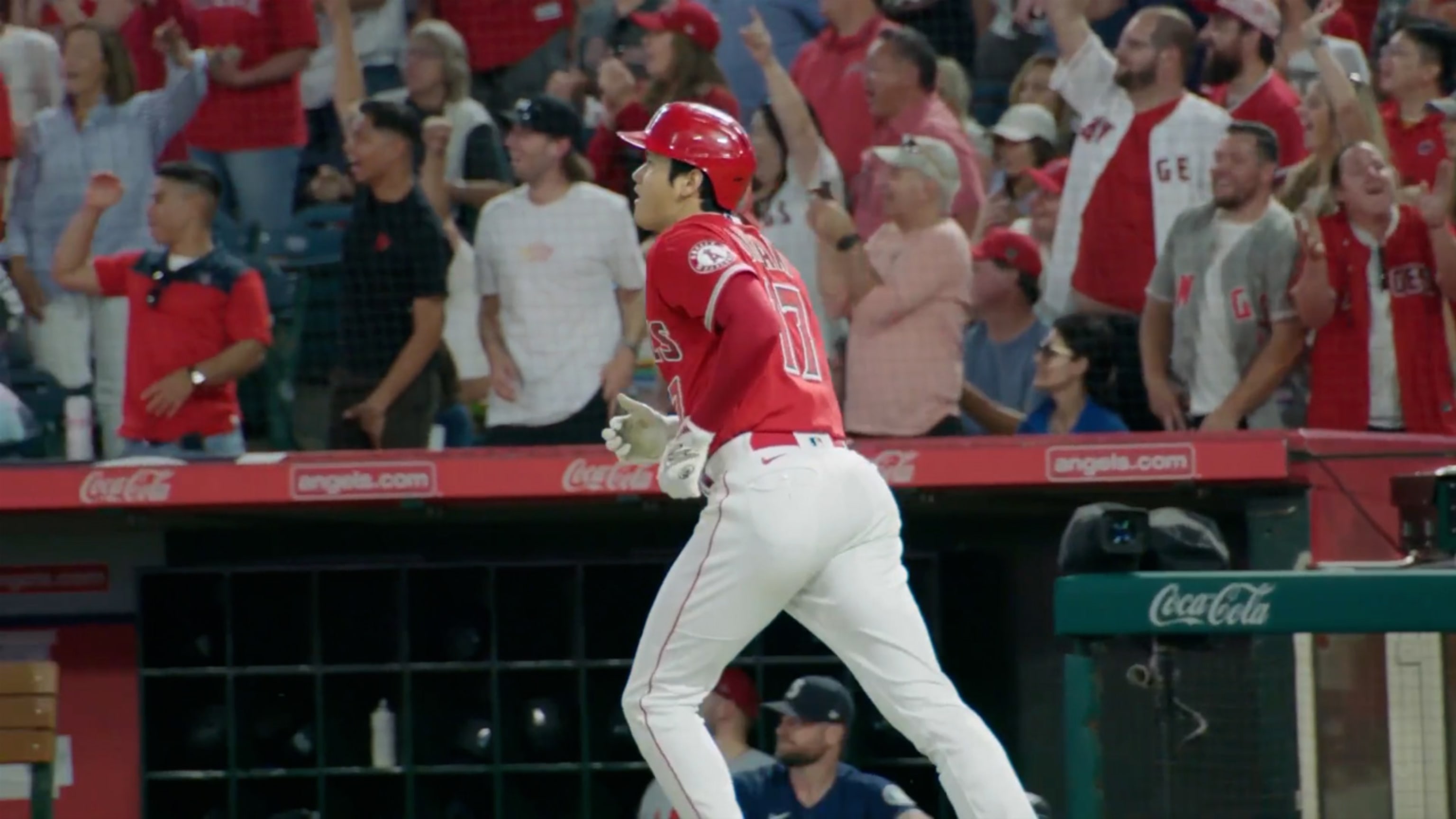 Shohei Ohtani of the Los Angeles Angels hit a solo home run in the third  inning of a baseball game against the Seattle Mariners on June 25, 2022, at  Angel Stadium in