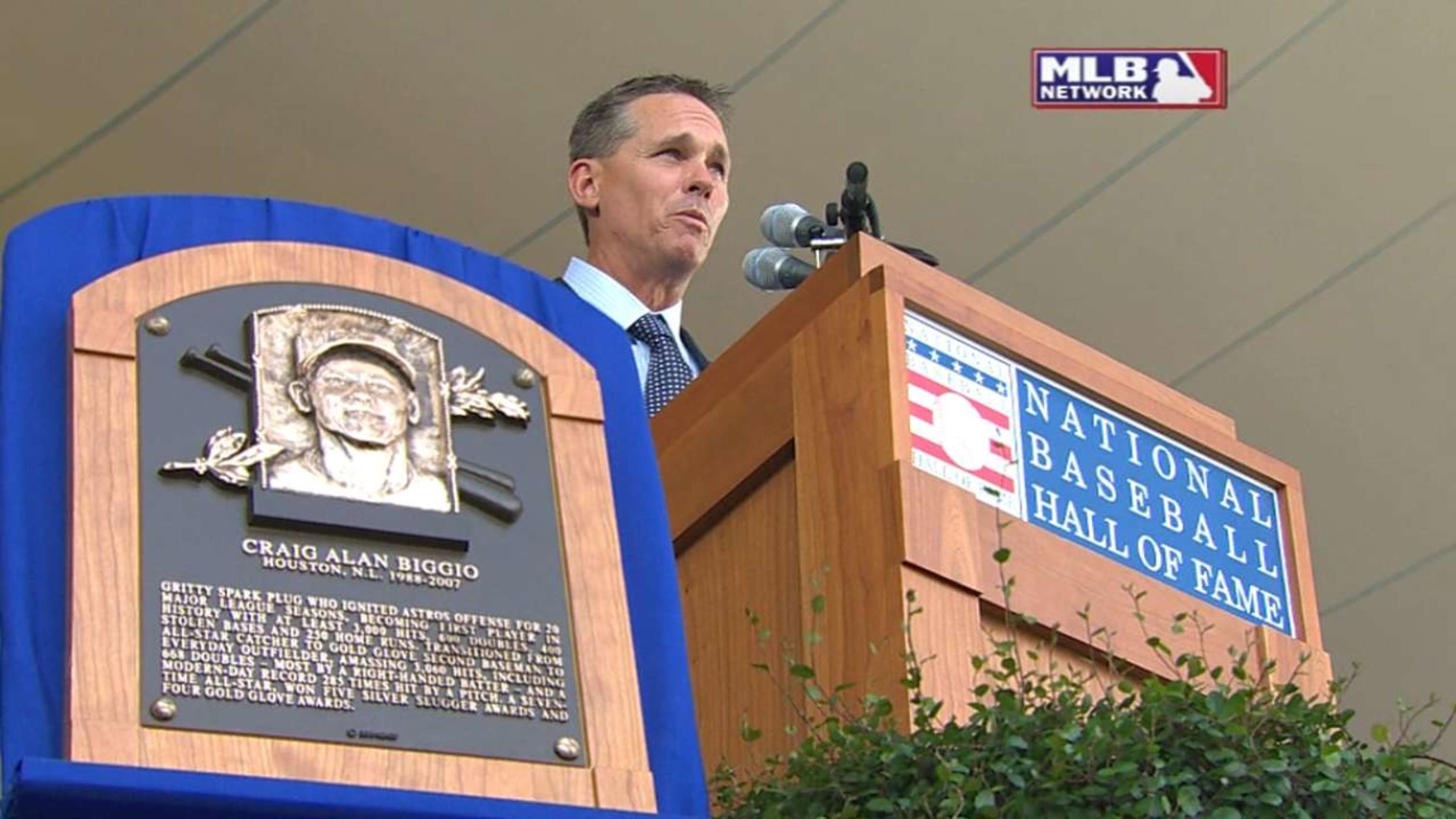 Houston Astros on X: Craig Biggio's @BaseballHall plaque is