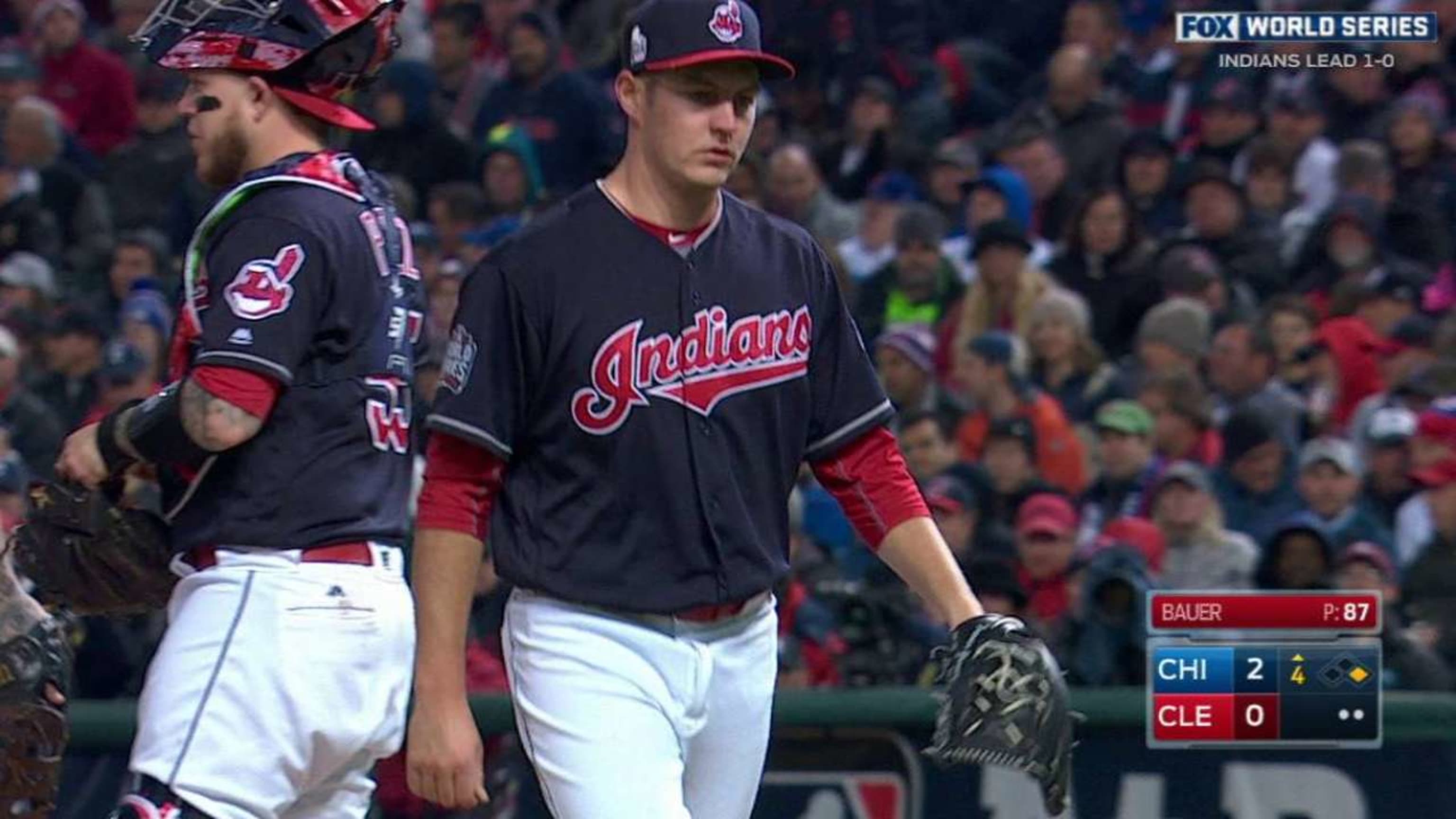 Bauer, Indians fall in Game 2 of World Series