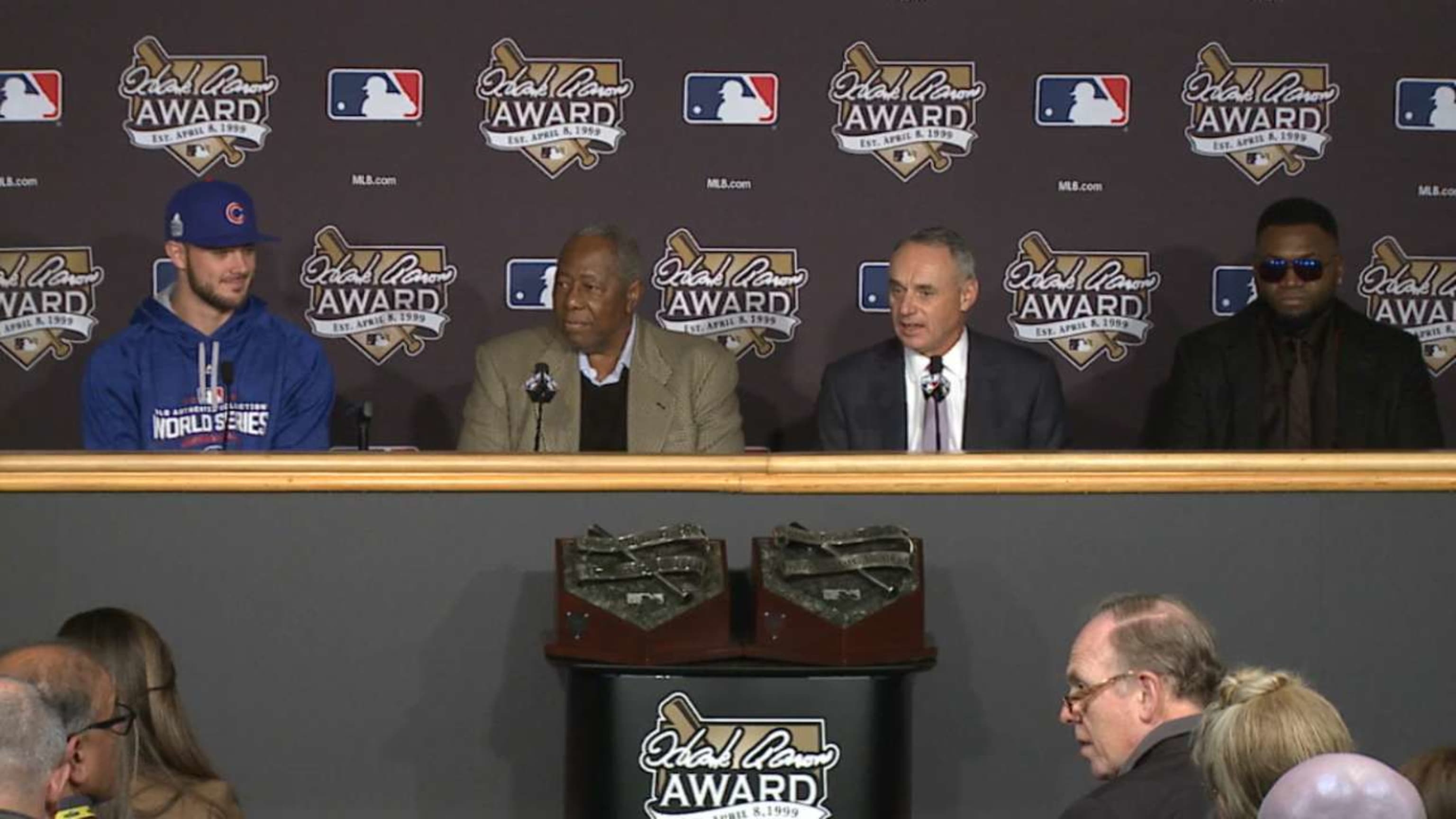 David Ortiz Kris Bryant Win Hank Aaron Awards Mlb Com