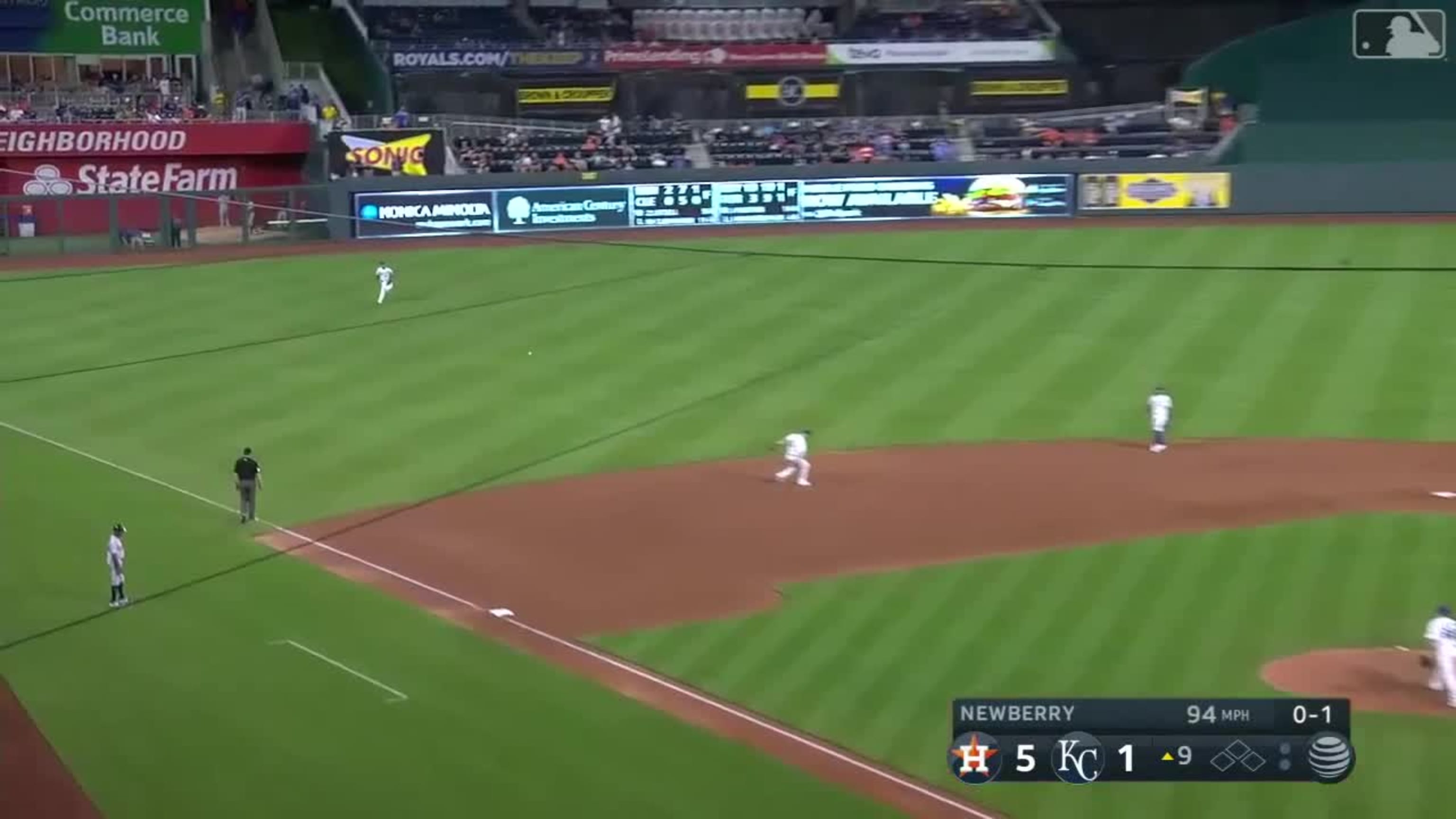 Las líneas bateadas por Michael Brantley