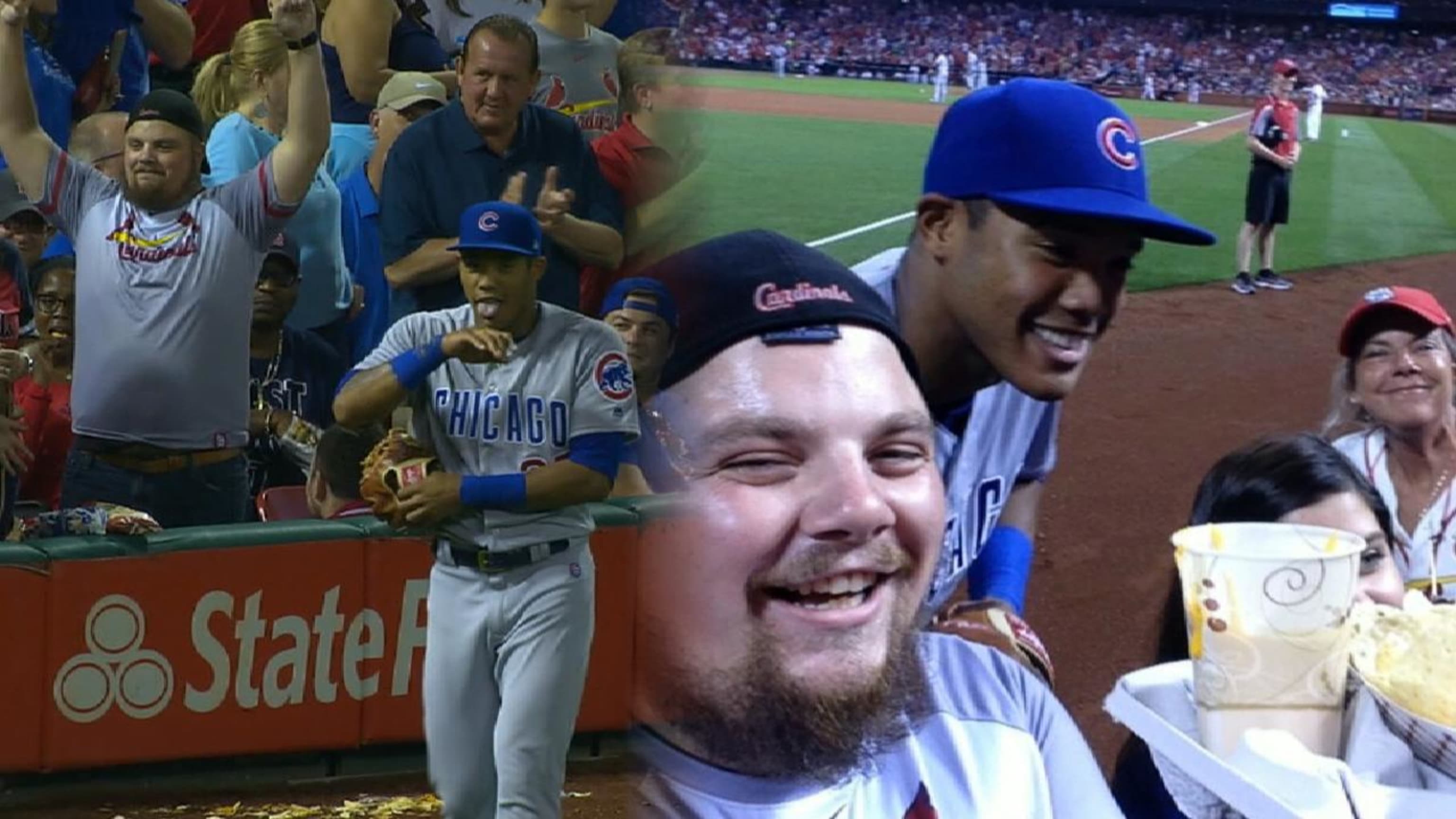 Addison Russell kindly replaced a fan's nachos after a foul ball